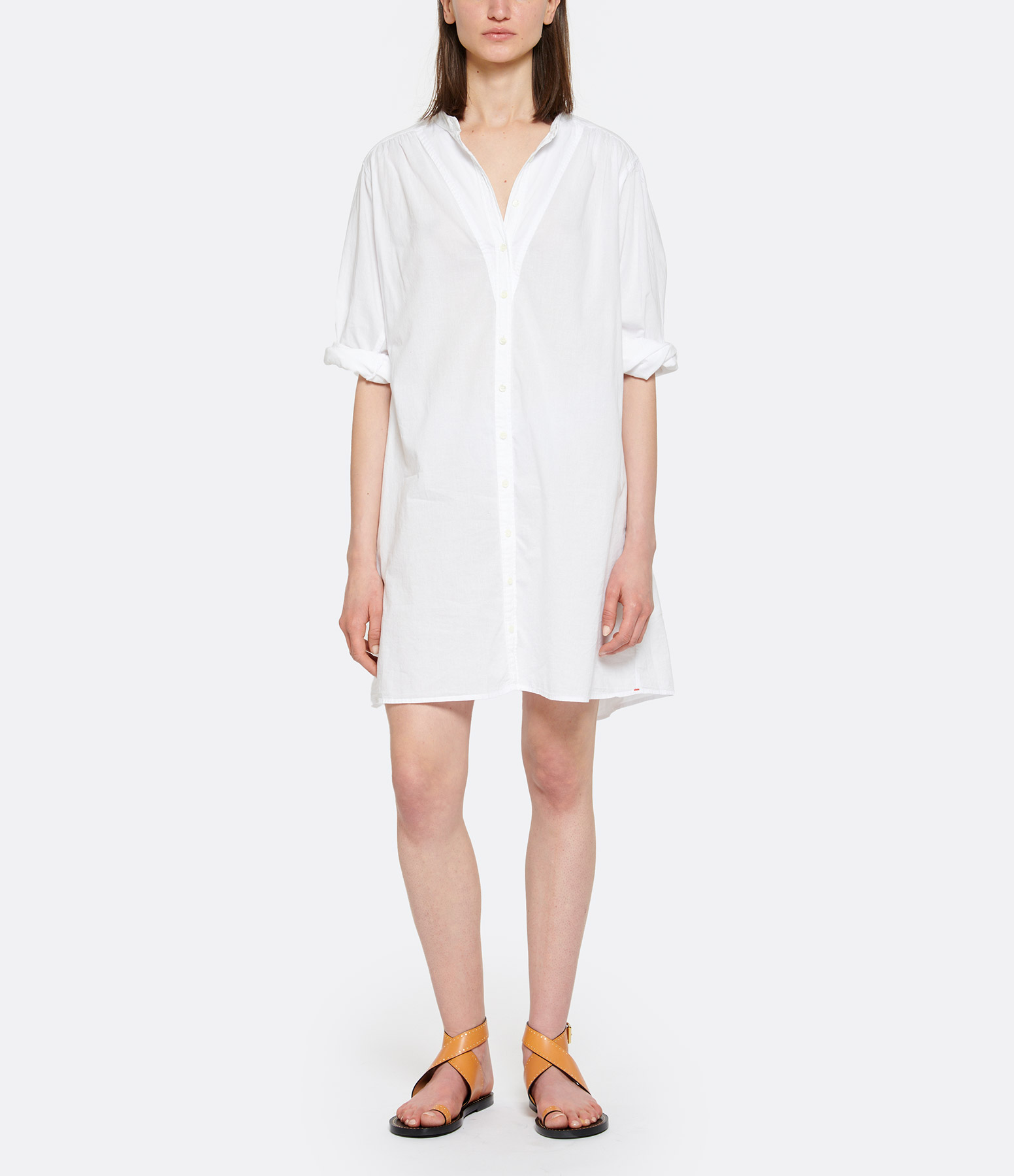 Winnie Short Cotton Dress – White