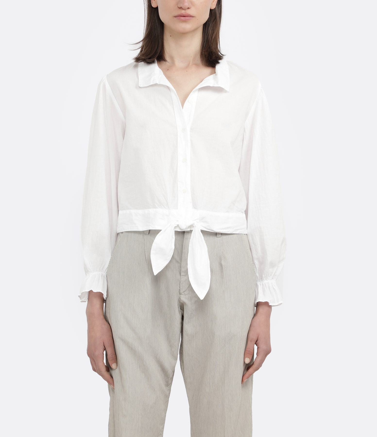 Elsie White Cotton Shirt