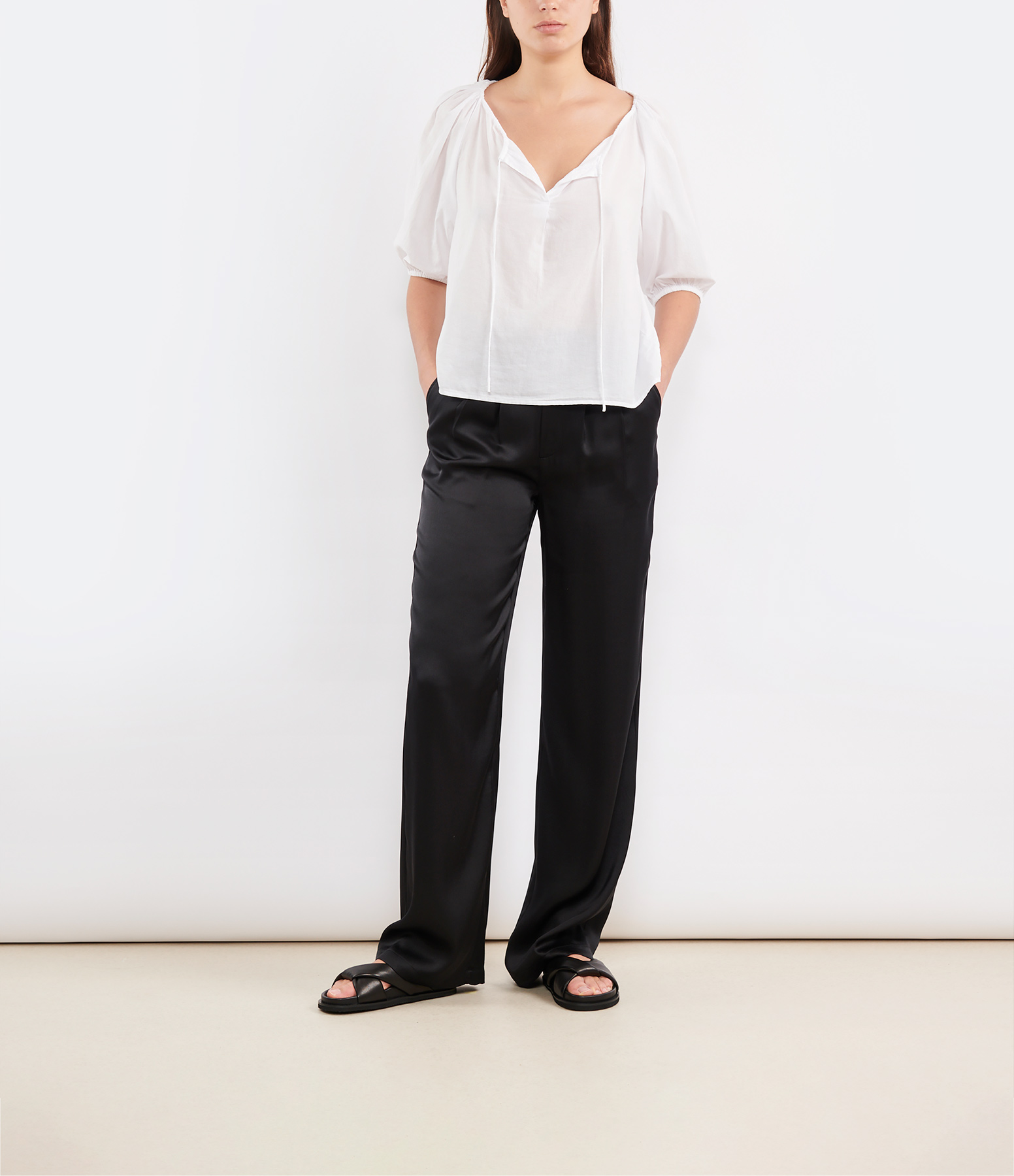 Giana White Cotton Top