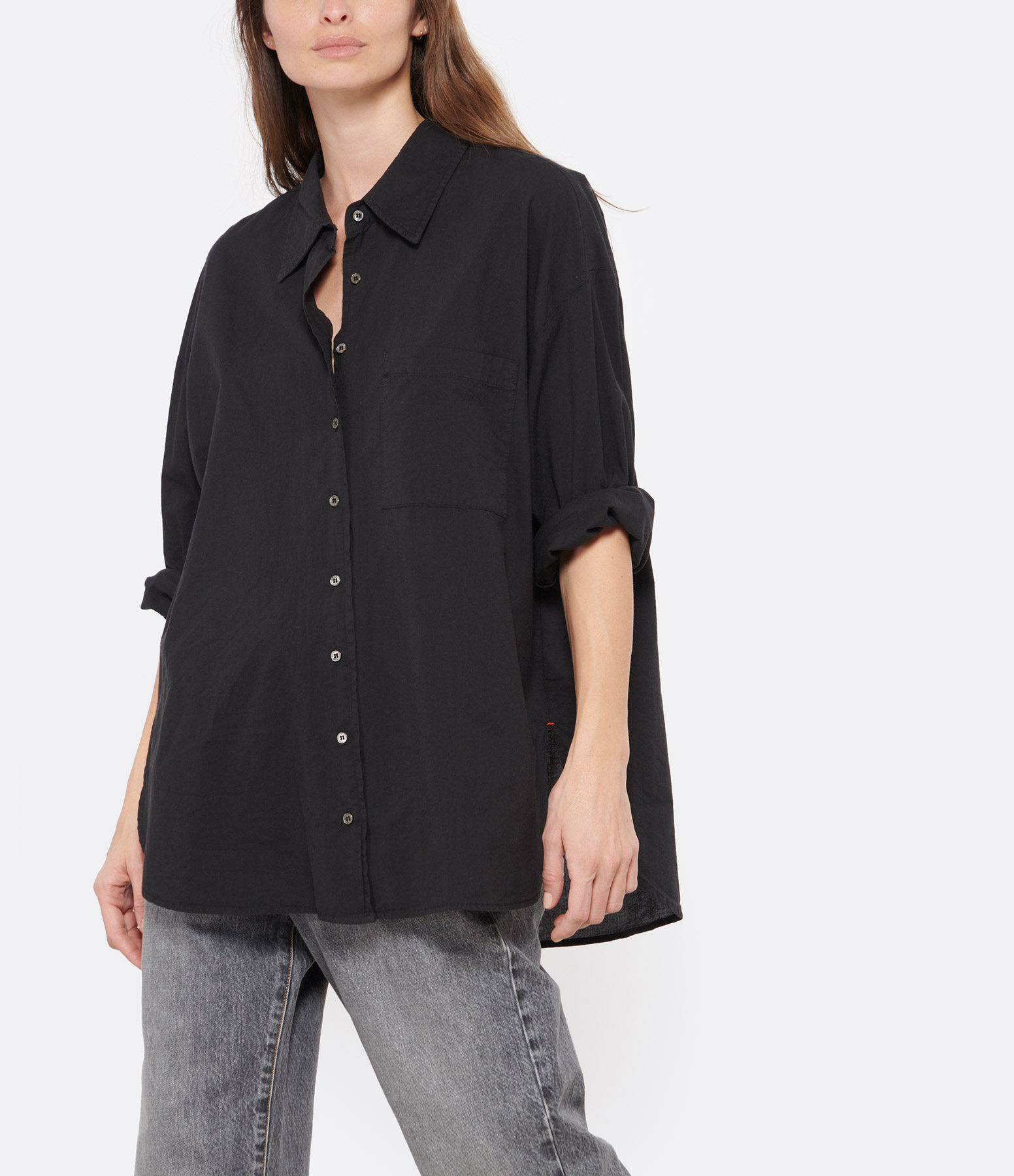 Sydney Black Cotton Shirt