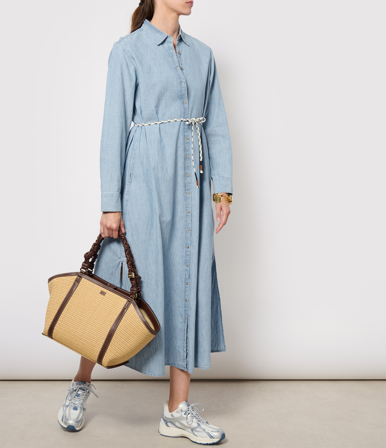 Bowen Dusty Blue Shirt Dress