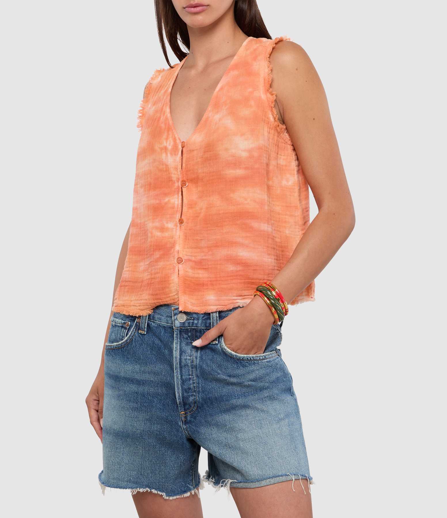 Naomie Sunset Orange Top, Lea Capsule Collection