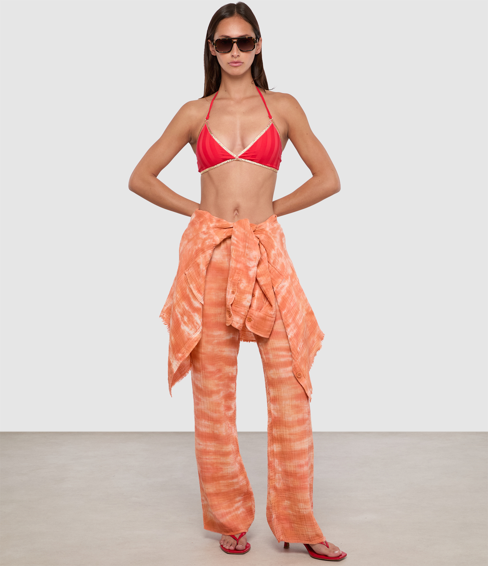 Joseph Sunset Orange Trousers, Lea Capsule Collection