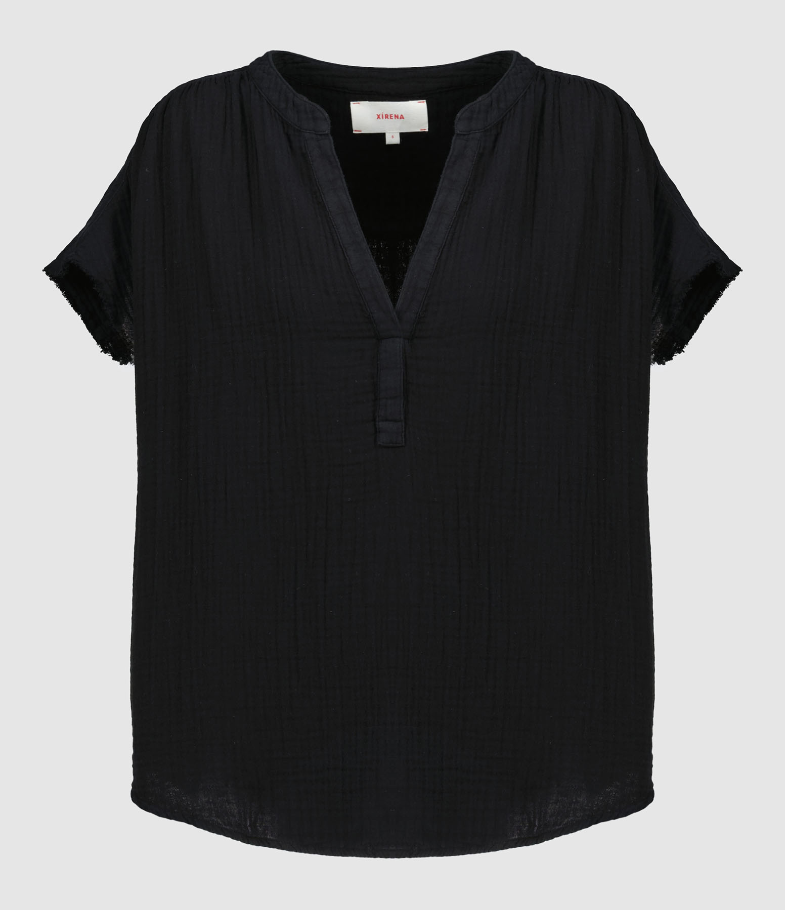 Black Cotton Kane Top