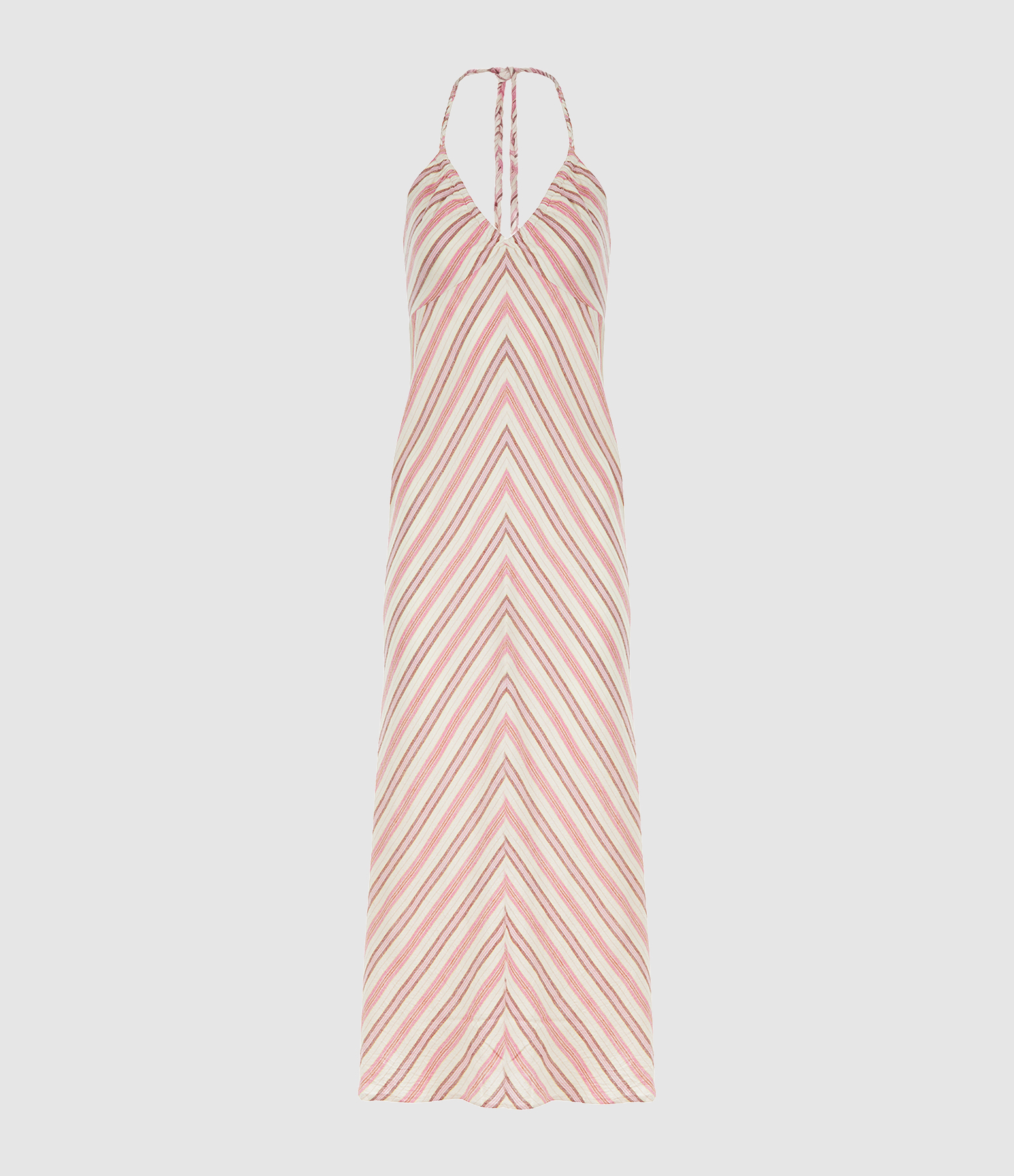 Maggie Dress in Dusty Pink Stripe