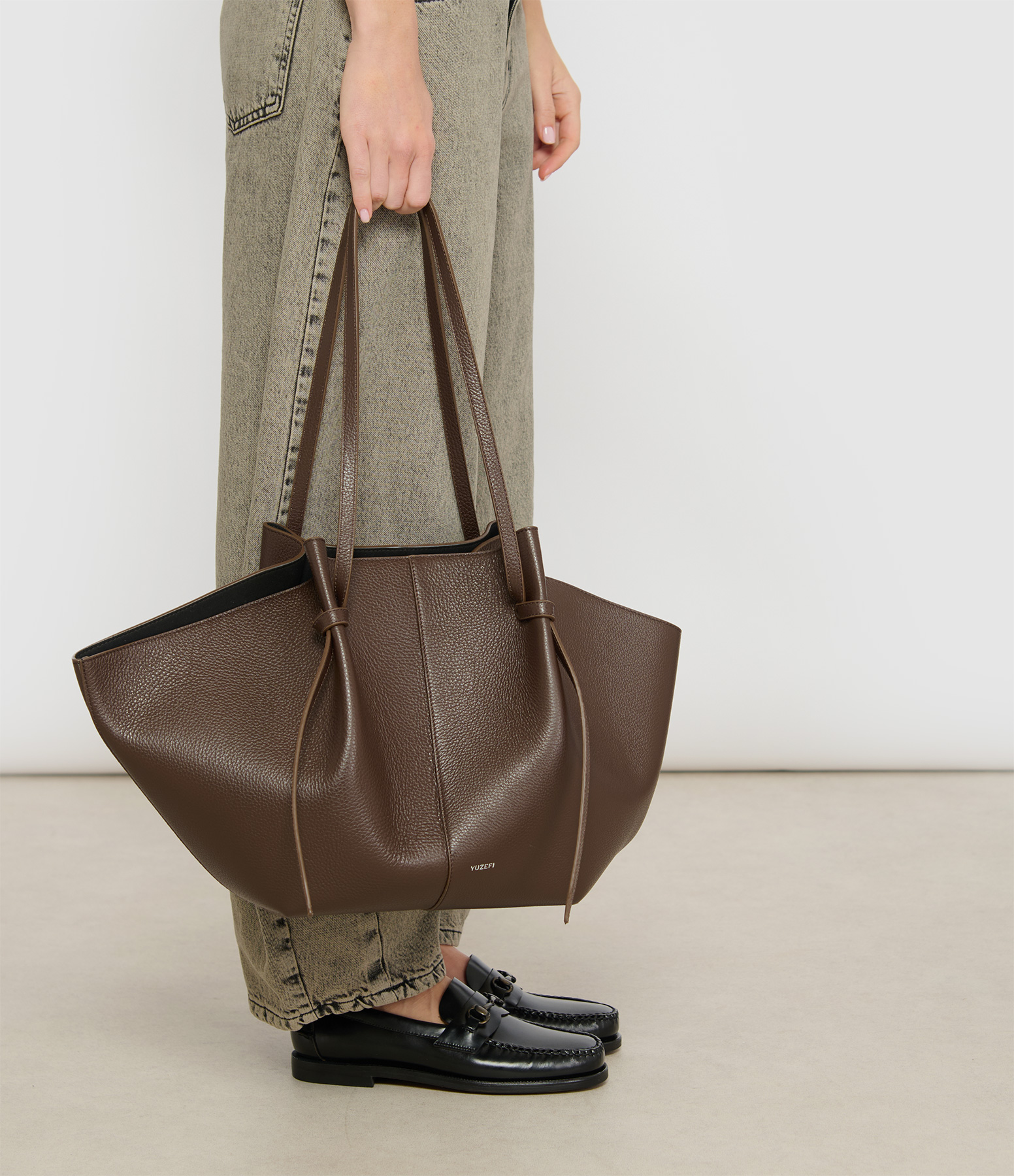 Large Mochi Bag  Espresso Grained Leather