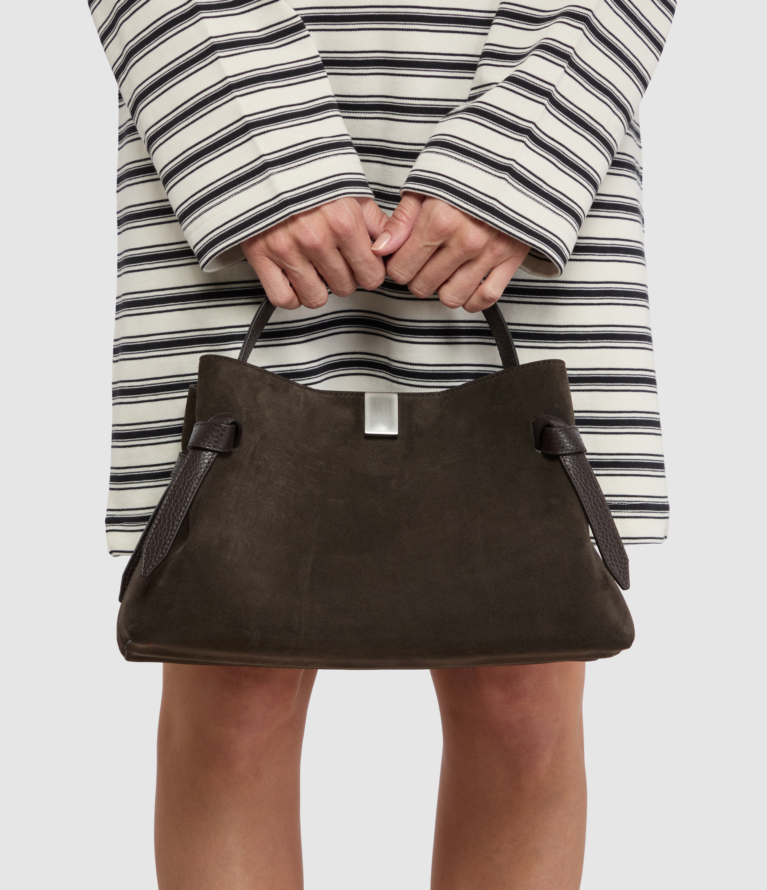 Ganache Suede Gyoza Bag