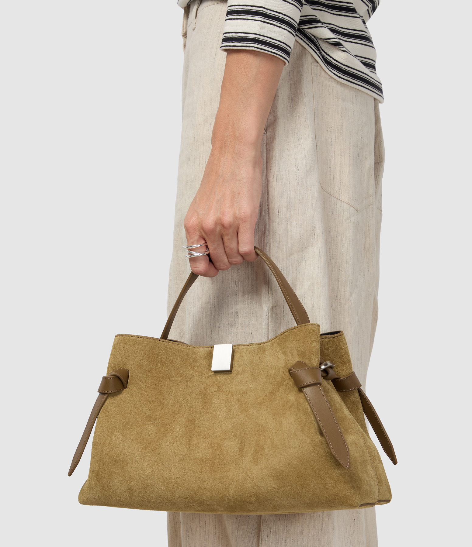 Fennel Suede Gyoza Bag