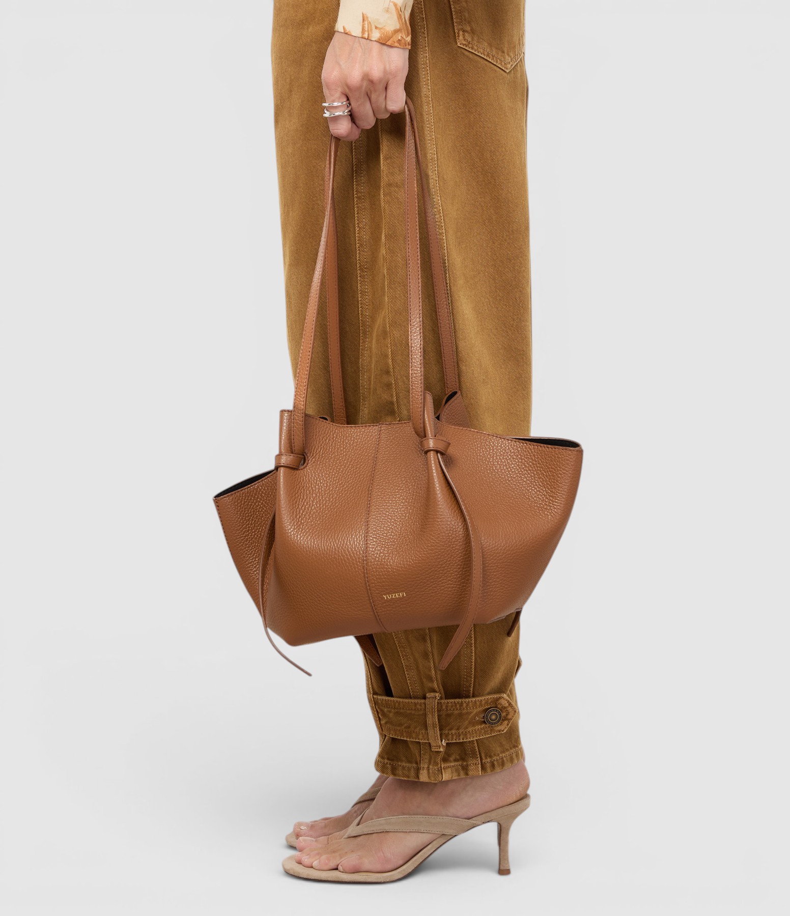 Hazel Grained Leather Mochi Bag