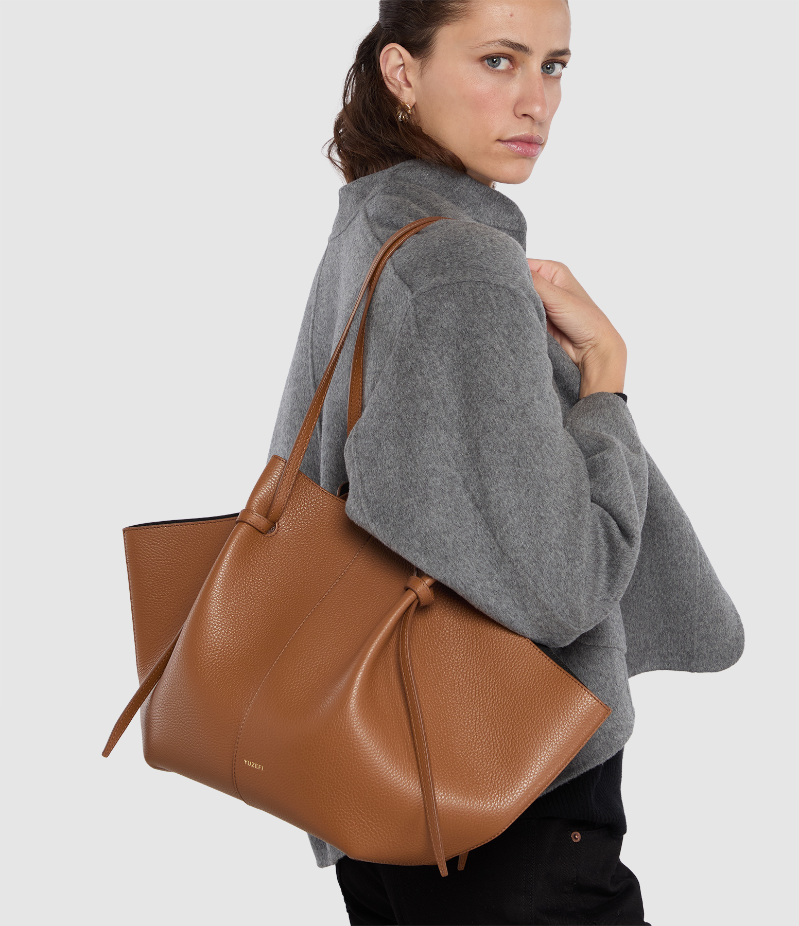 Large Mochi Bag in Hazel Grained Leather