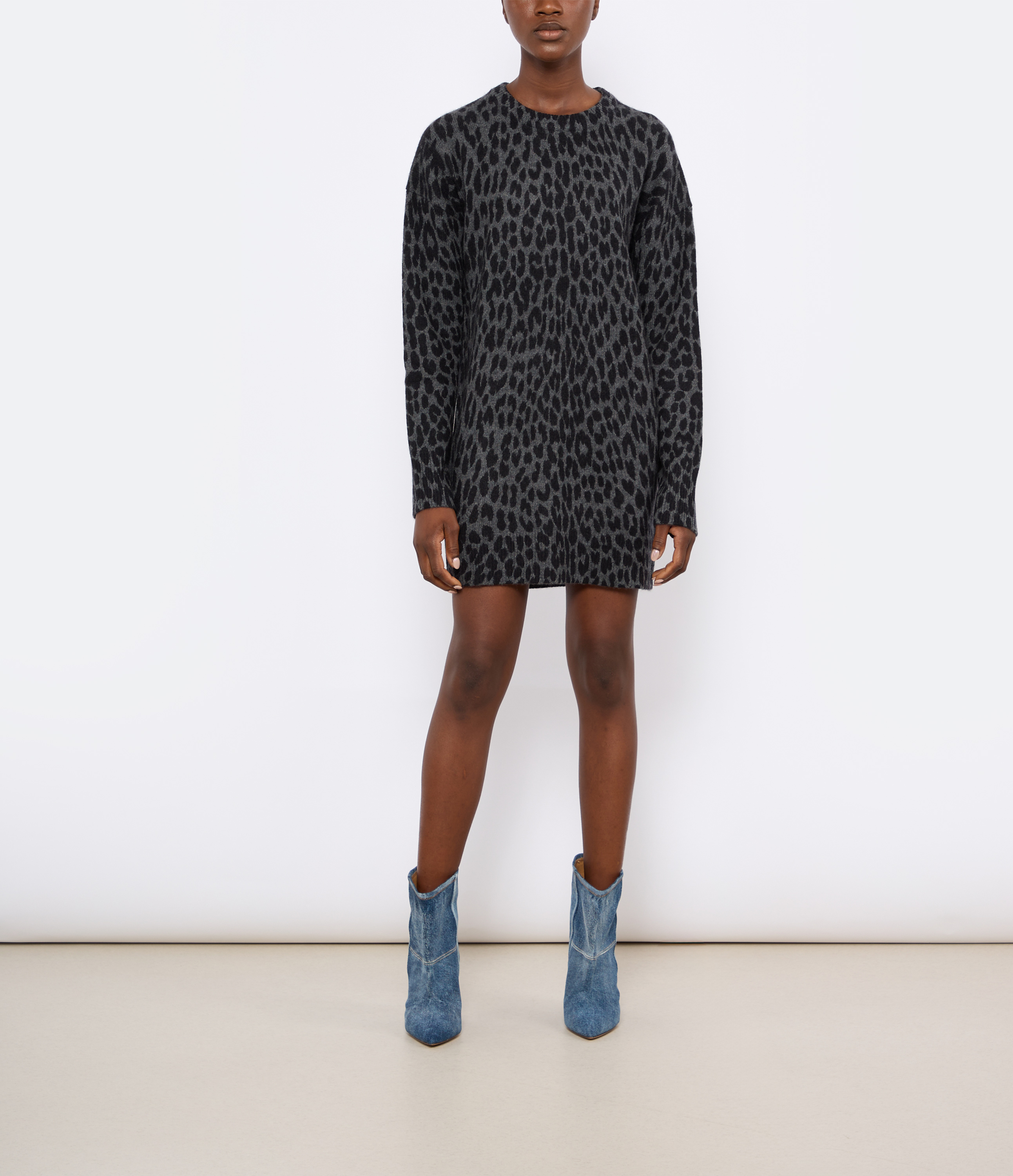 Malia Dress, Grey Print