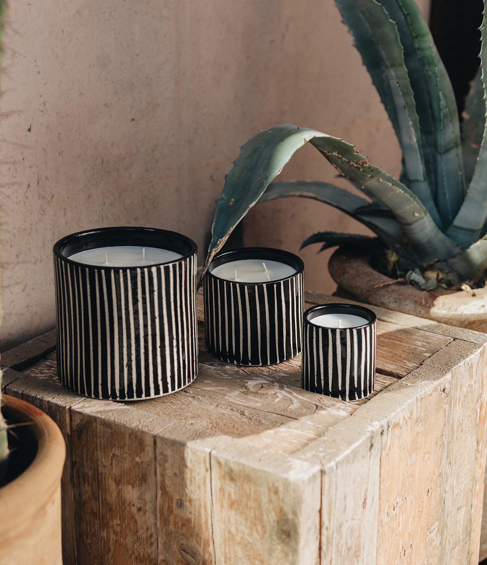 Majorelle Mandarine Zebra-Print Candle (L)