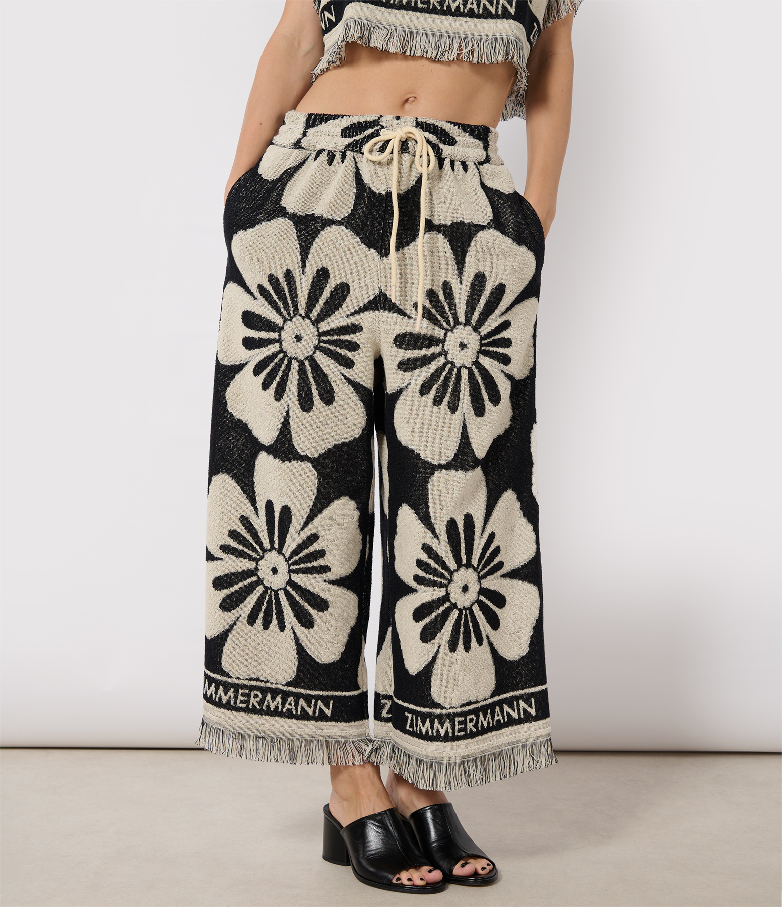 Halliday Trousers – Black/Cream