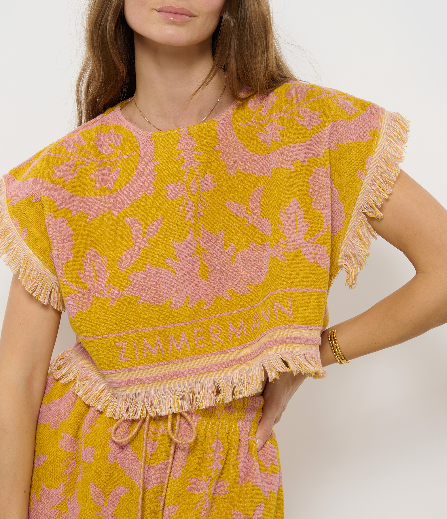 Wylie Top – Mustard/Pink