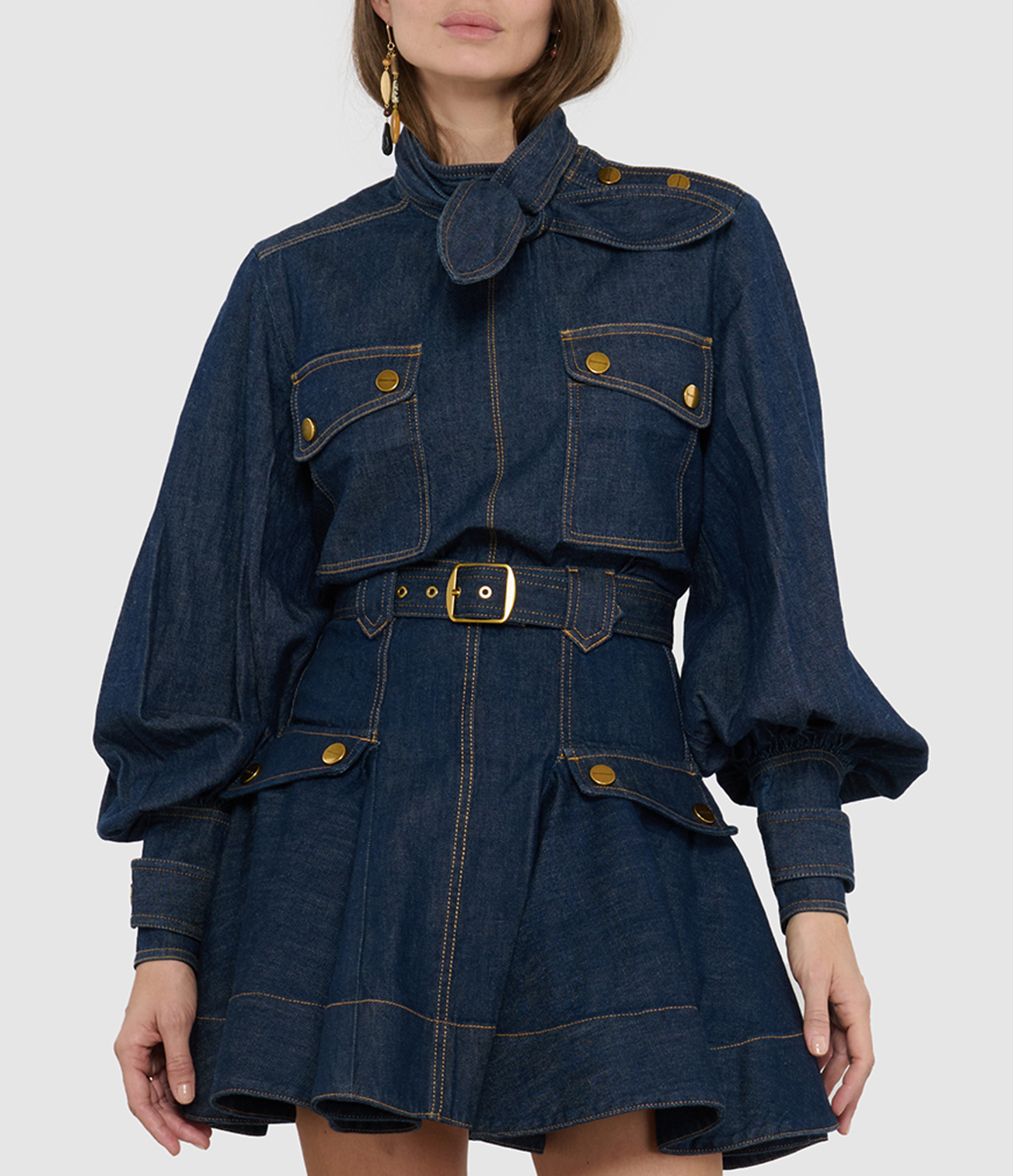 Harbour Blue Denim Cargo Blouse