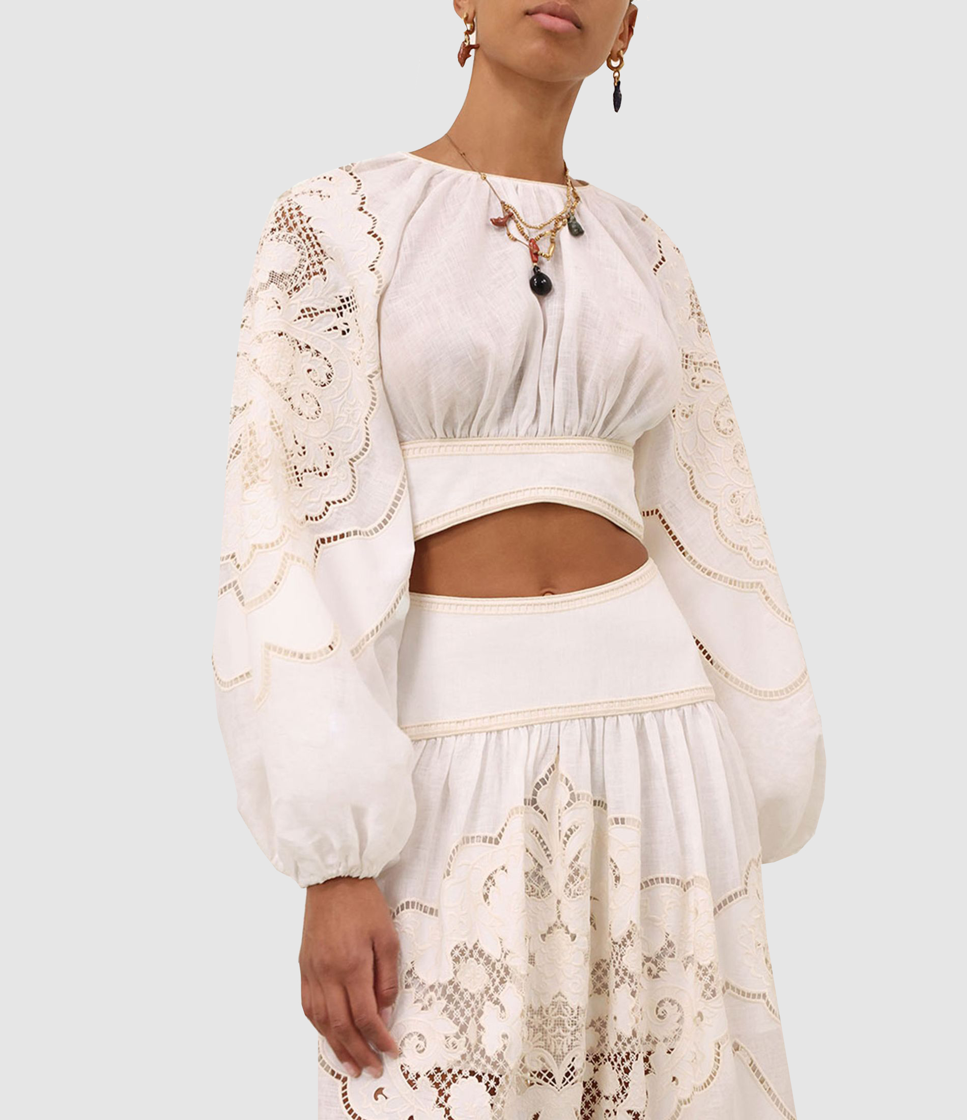 Top Daylight Embroidered Bodice – Cream