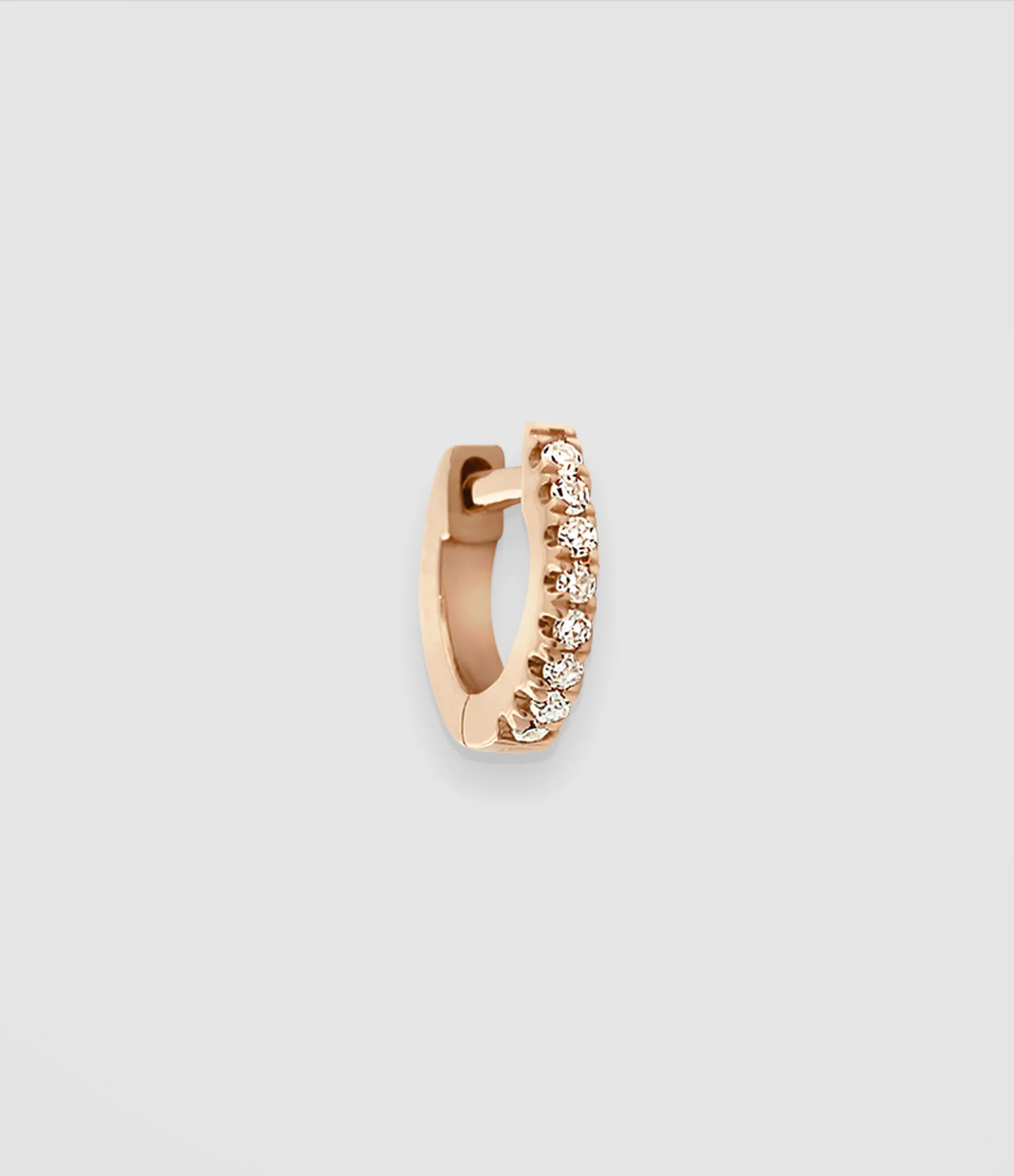 Créole Officiel Semi-Pavée XXS Diamants Or Rose (vendue à l'unité)