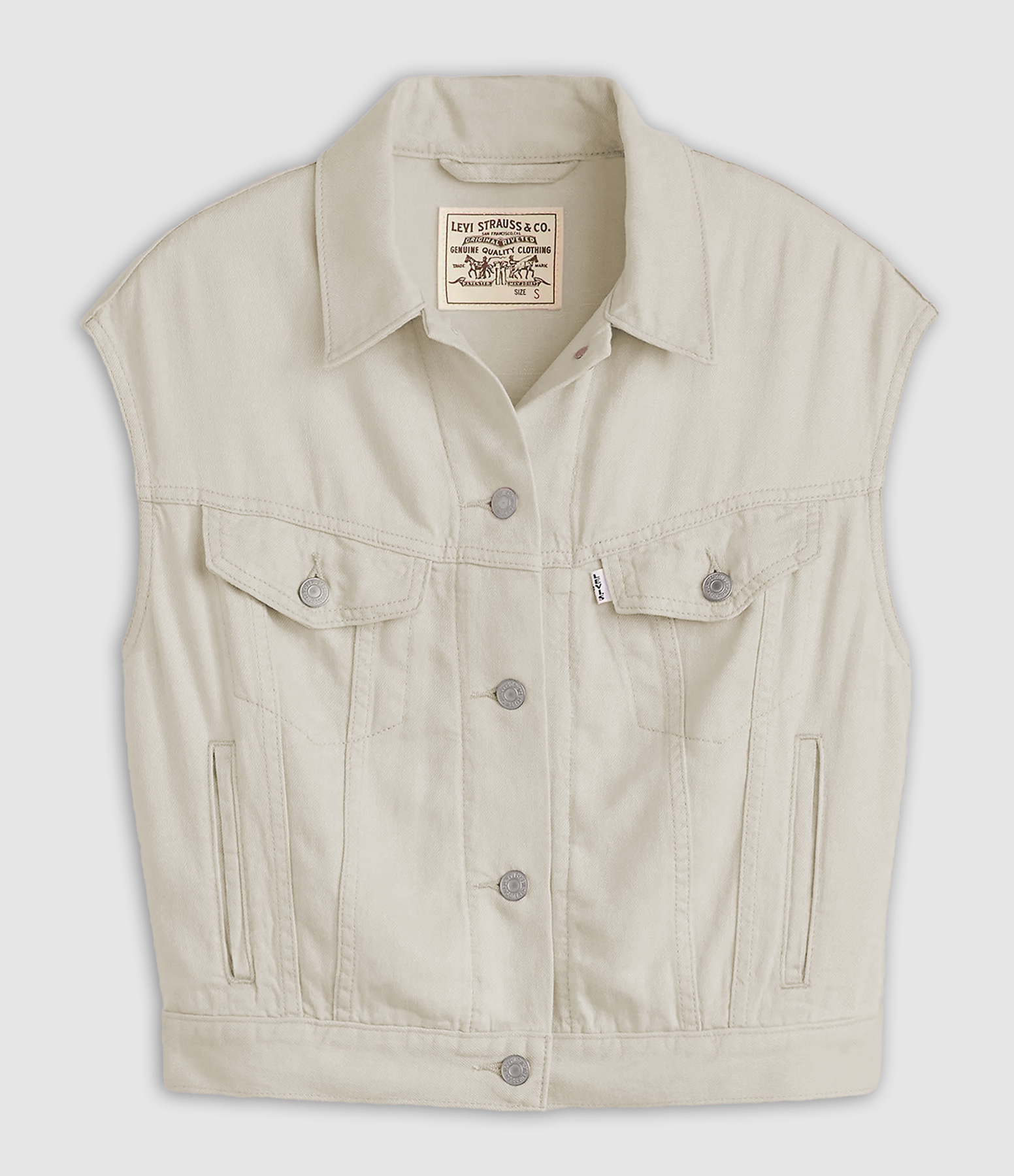 Gilet Shrunken 90S Crystal Gray