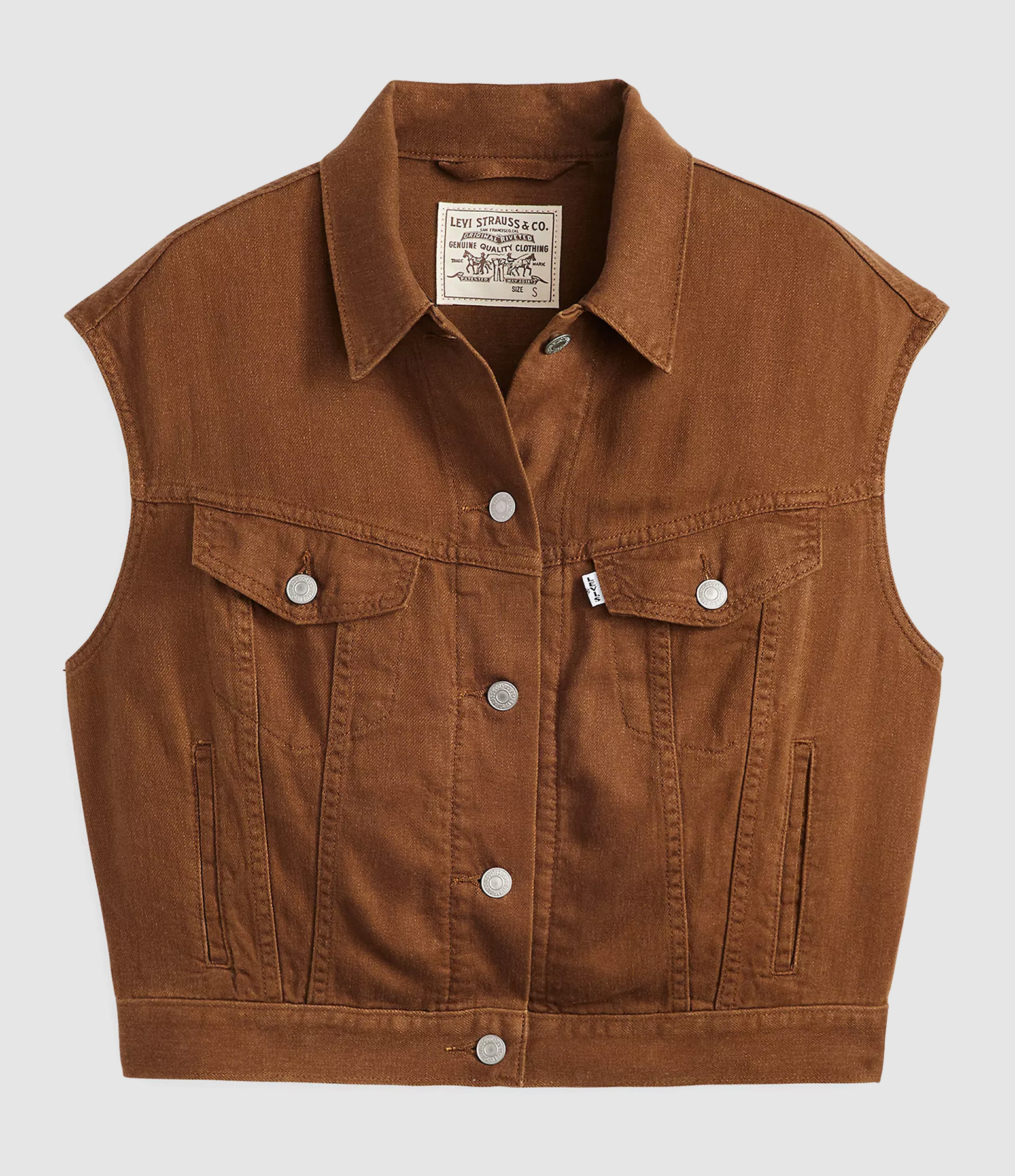 Gilet Shrunken 90S Sorrel Horse