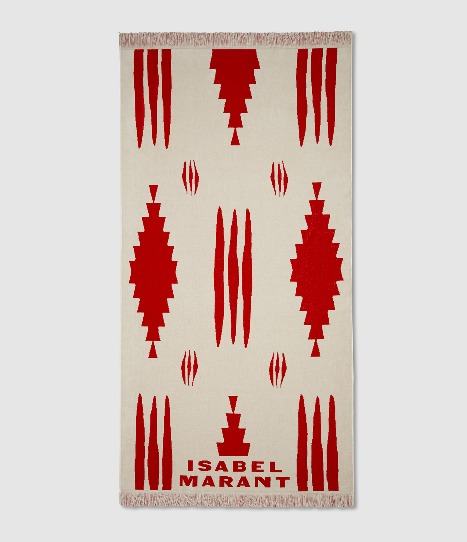 Serviette Maratea Écru/Red