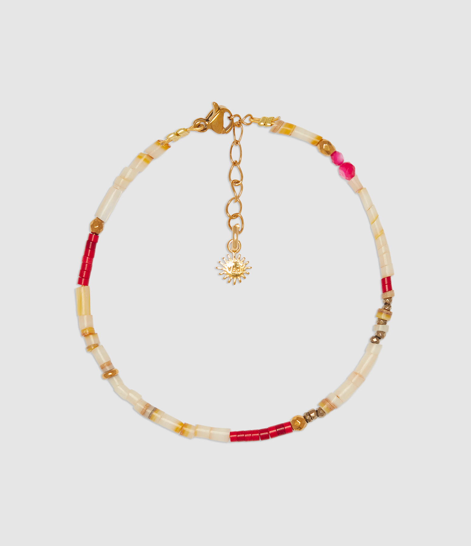 Bracelet Stromboli Naturel Rouge