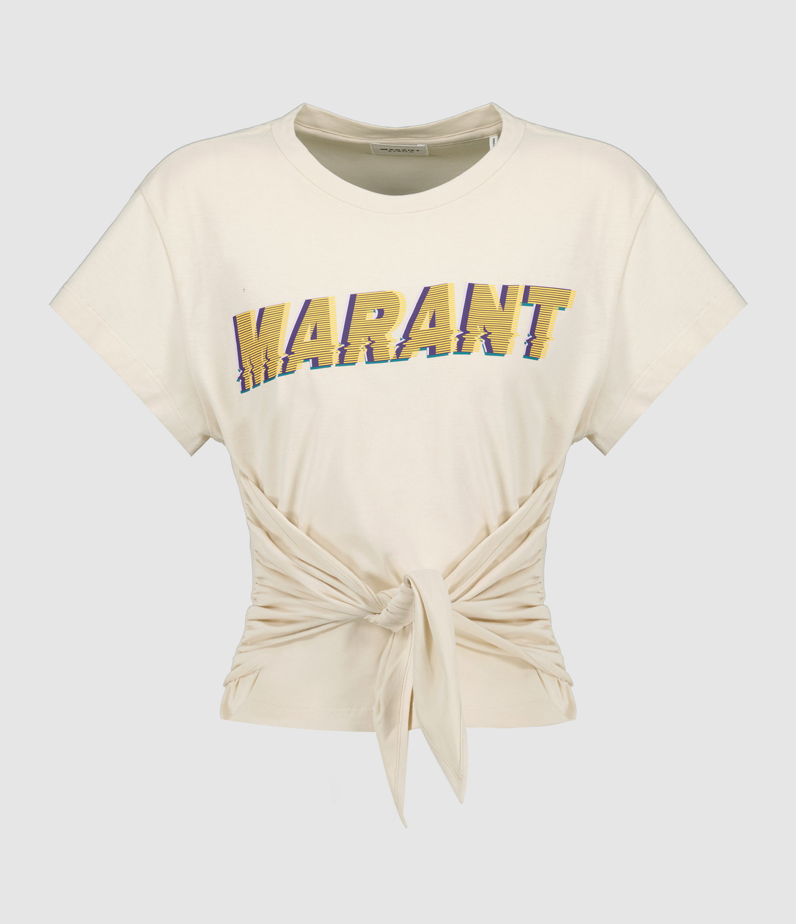 Tee-shirt Zodya Écru Orange