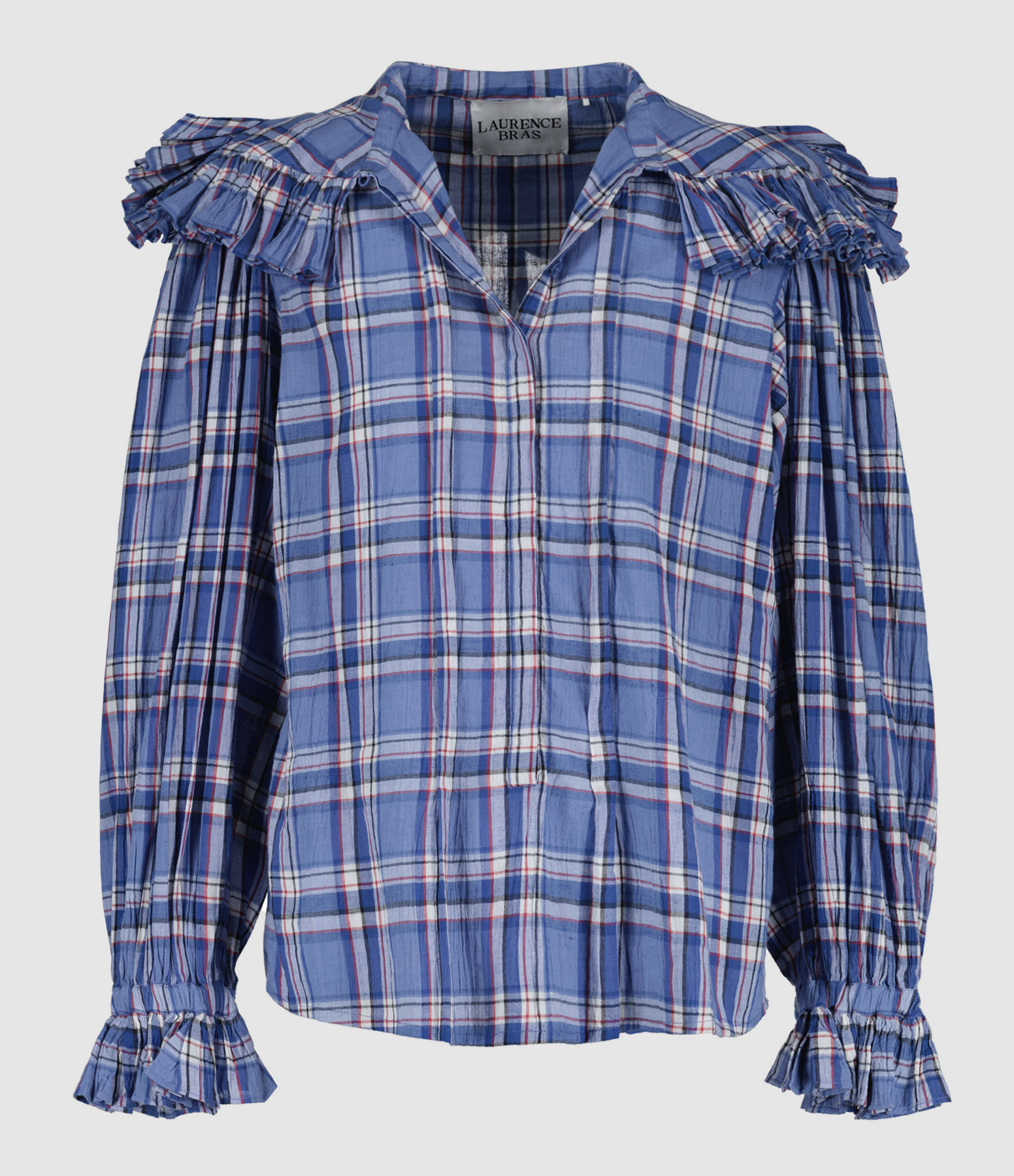 Blouse Pumpkin Coton Carreaux Bleu