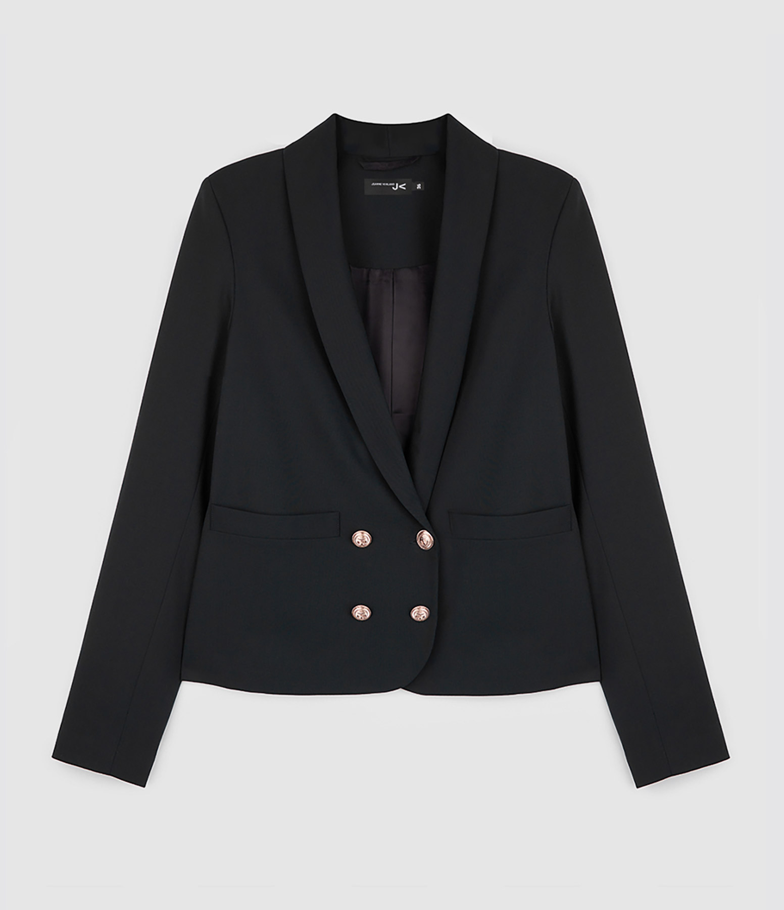 Veste Blazer Jaki Boutons Dorés Sergé Noir