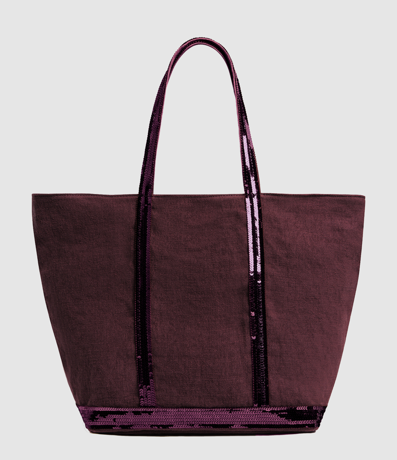 Cabas L Zippe Aubergine