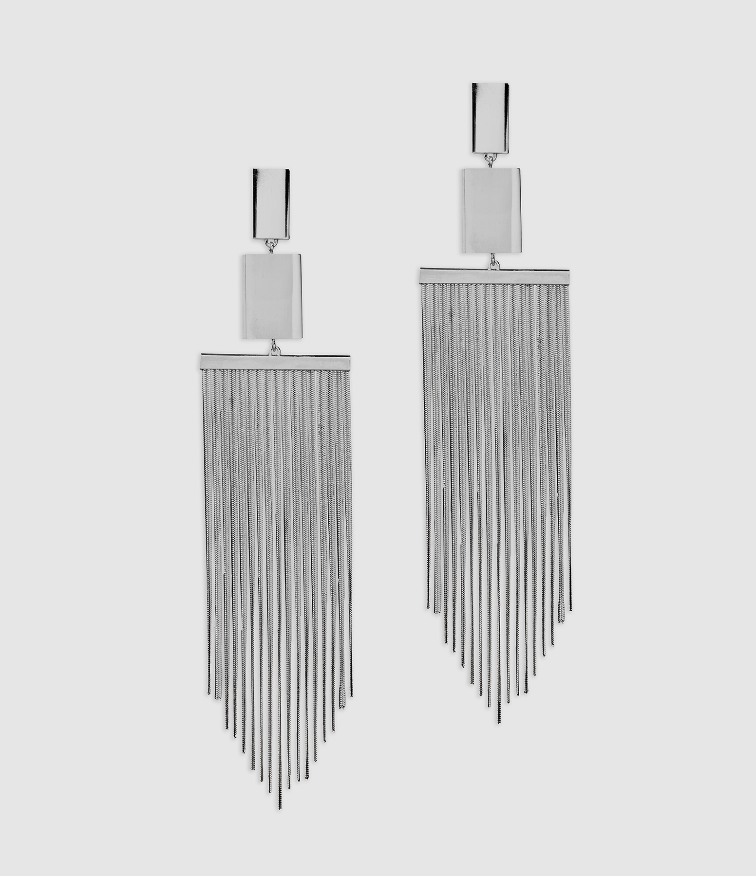 Boucles d'oreilles Fringe Argenté