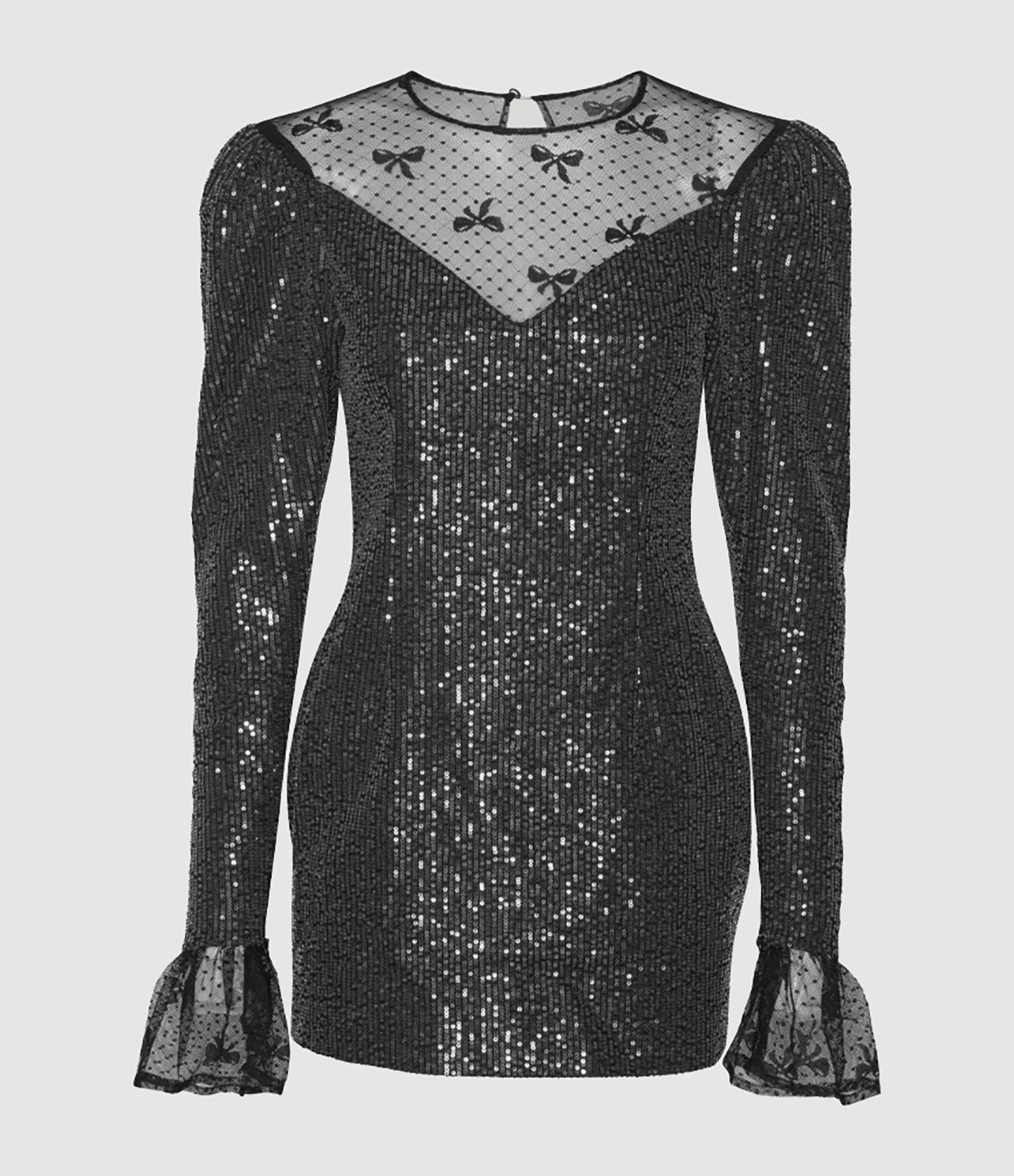 Robe Courte Sequins Noir