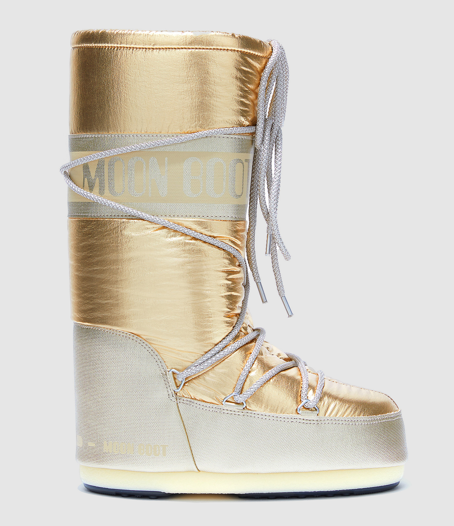 Moon boots femme sale doré