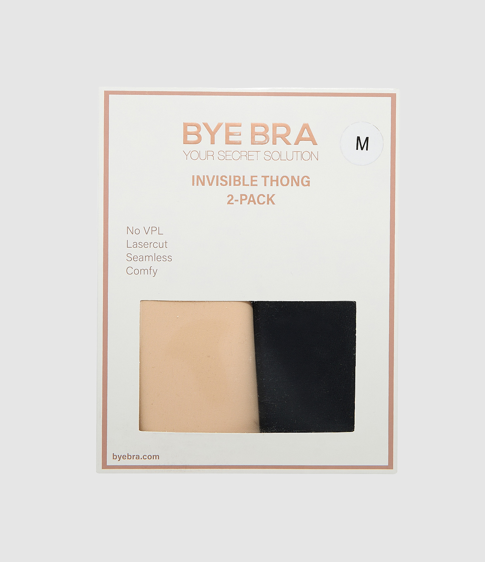 String Invisible Pack De 2 Beige/Black