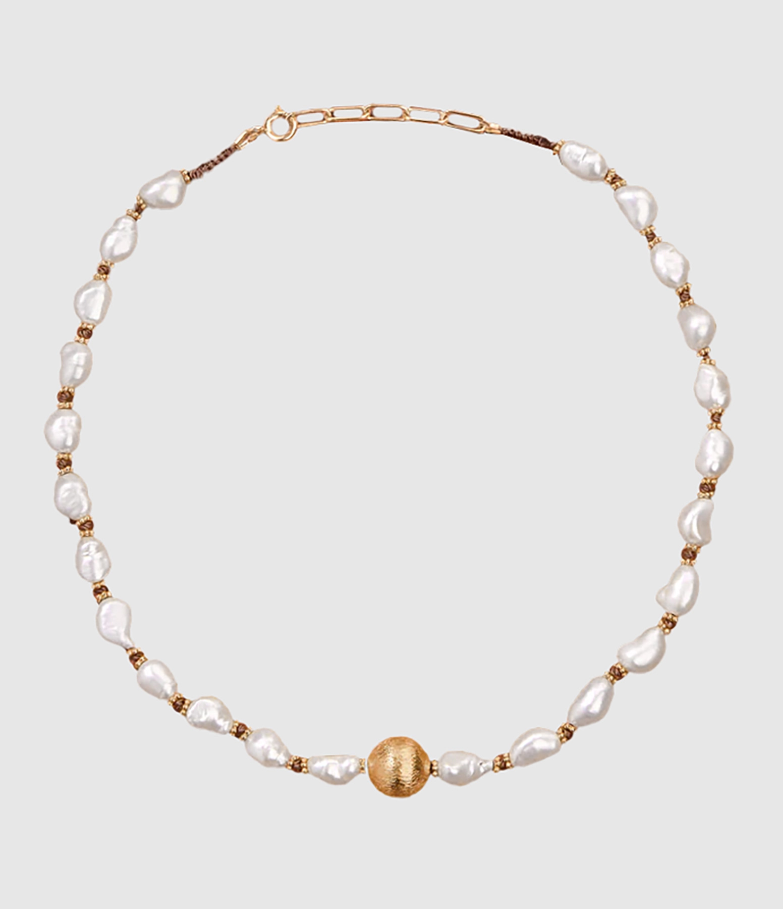 Collier Samhita Perles d'Eau Douce Plaqué Or