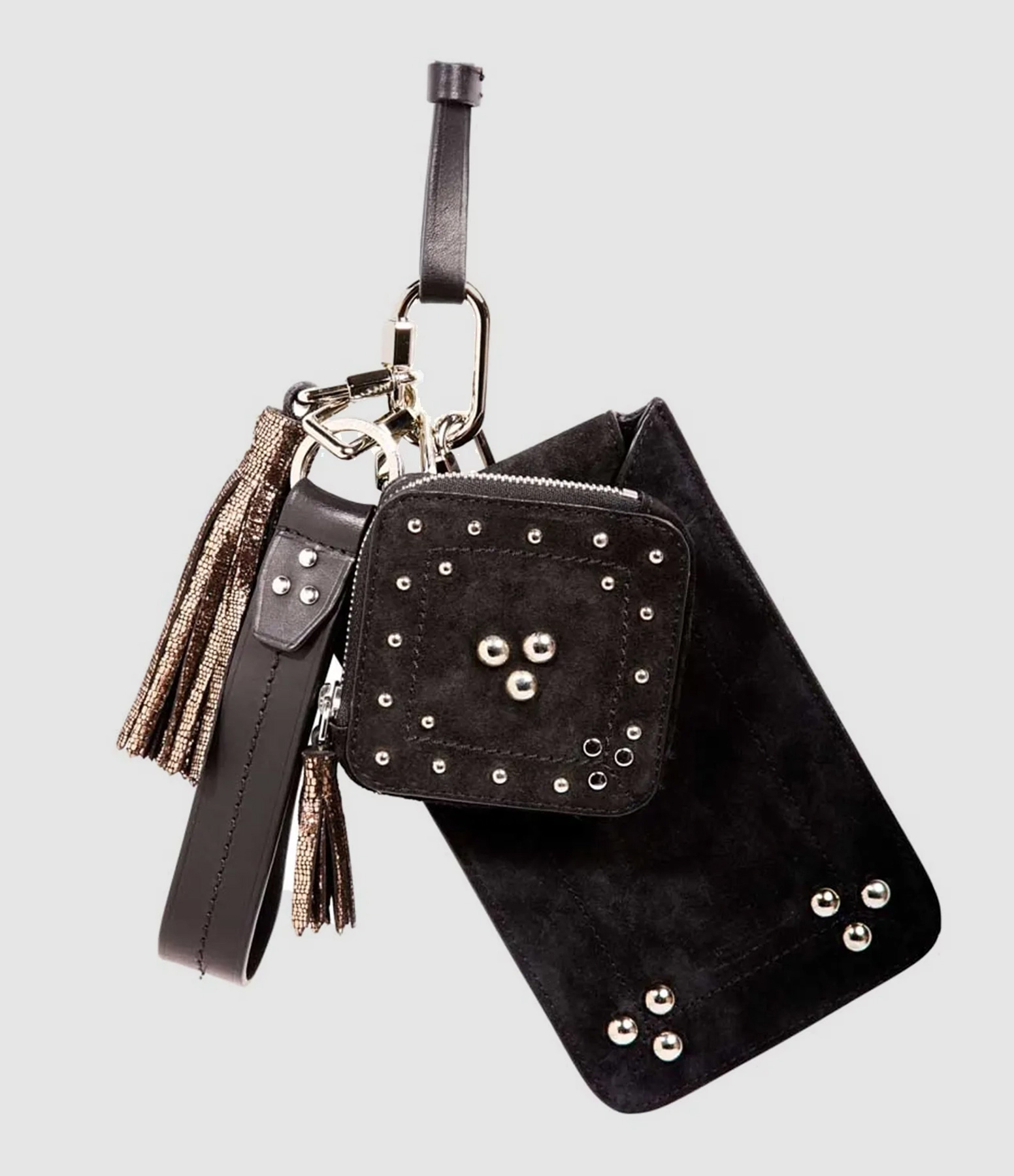 Porte-clés Jitoumi Cuir Suédé Taos Silver