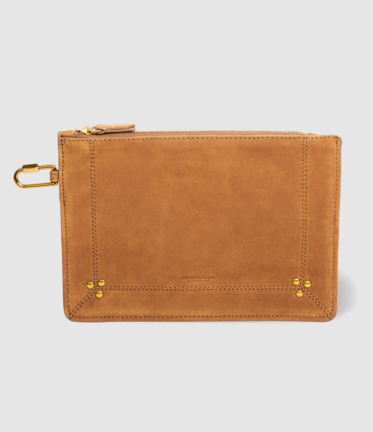JEROME DREYFUSS Pochette Popoche M Cuir Tabac