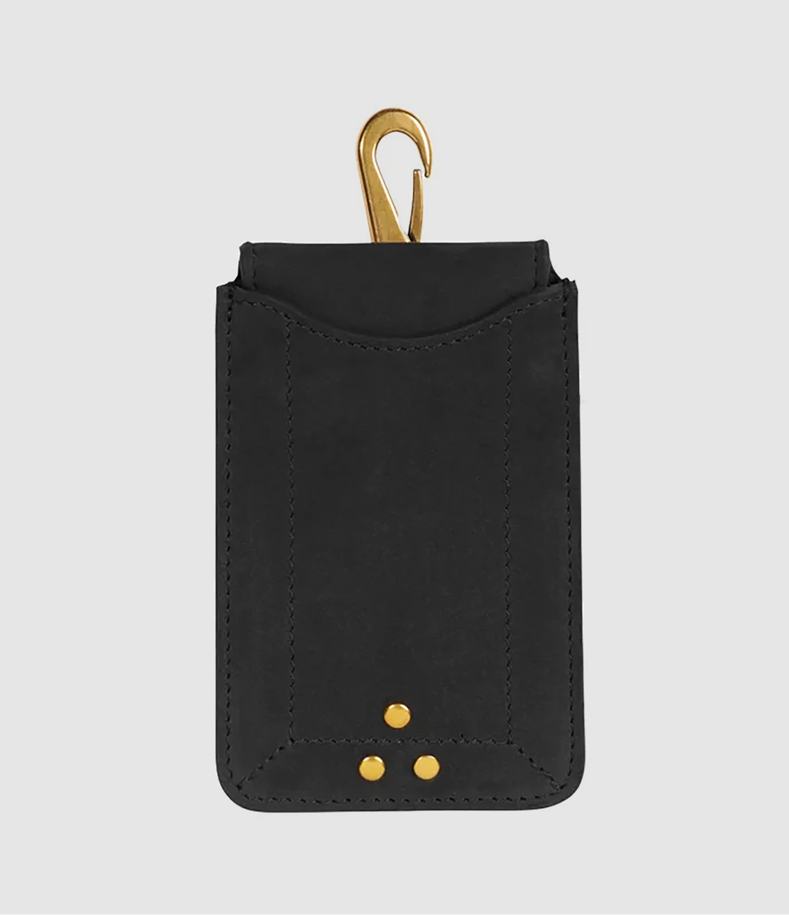 Étui Carte Cuir Grainé Noir