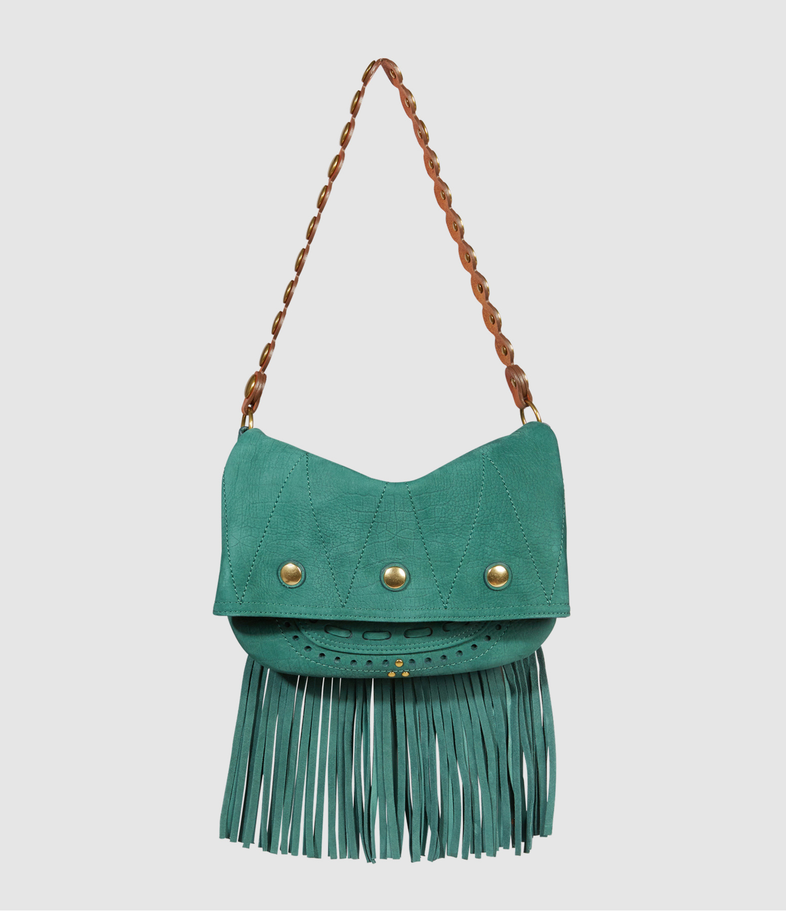 Sac Jerry Mini Cuir Imprimé Croco Émeraude