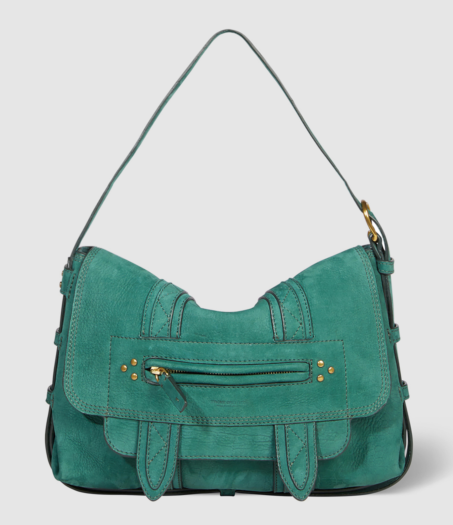 Sac Joe S Cuir Imprimé Croco Émeraude