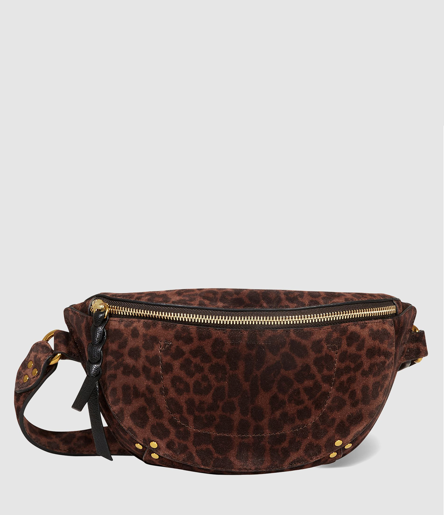 Sac Lino Banane Cuir Imprimé Léopard Naturel