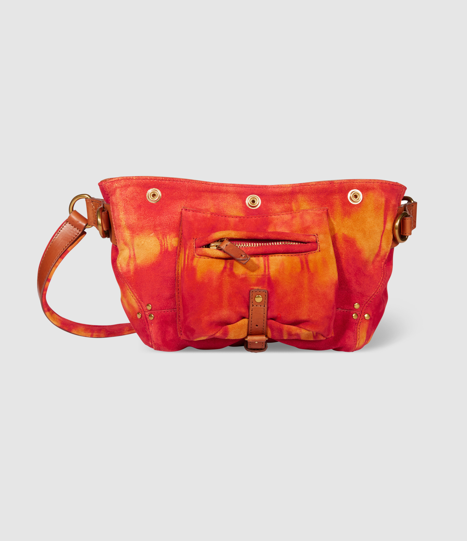 Sac Billy Banane Cuir Suédé Tie dye Orange