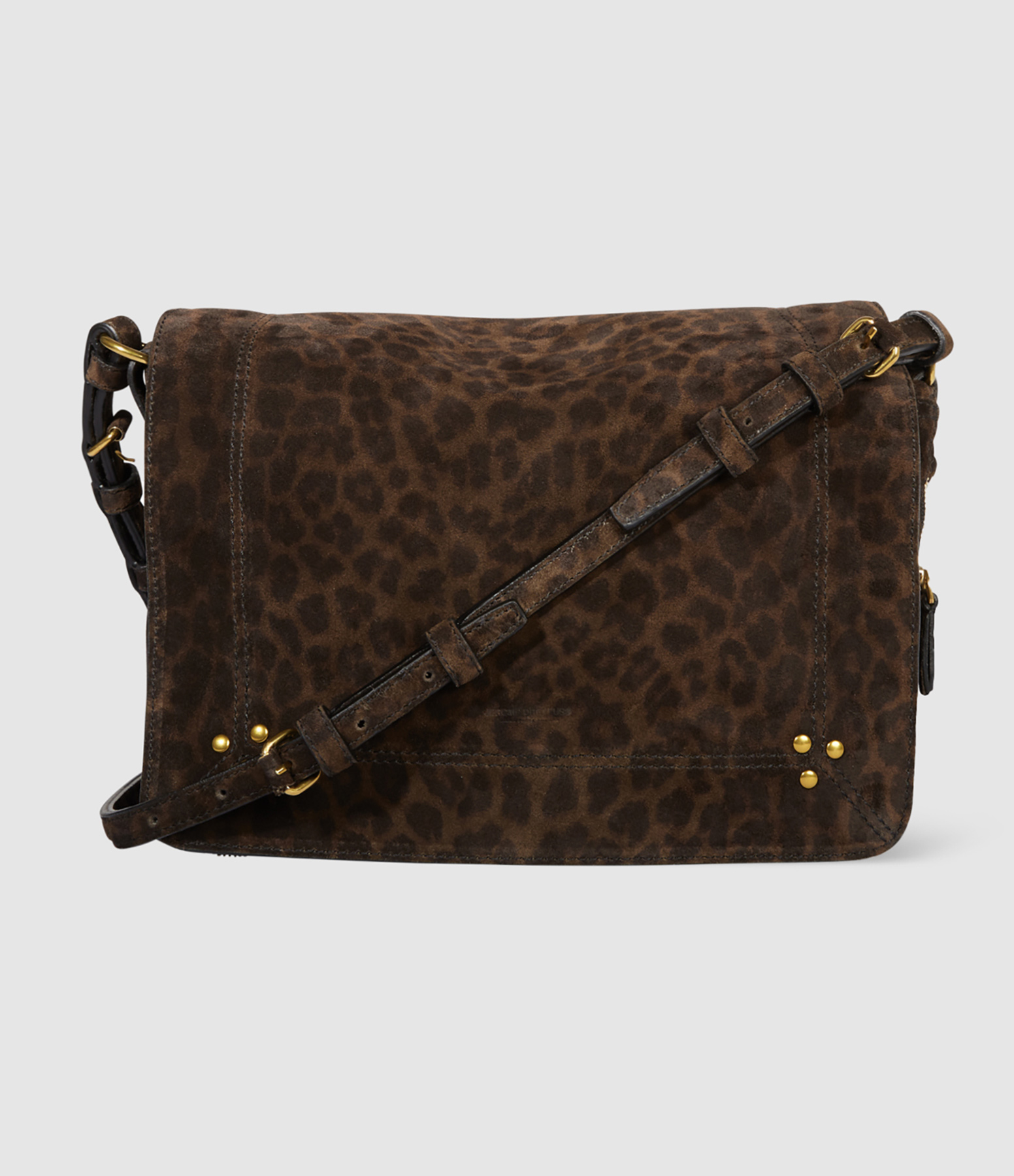 Sac Igor Cuir Suédé Imprimé Léopard Kaki