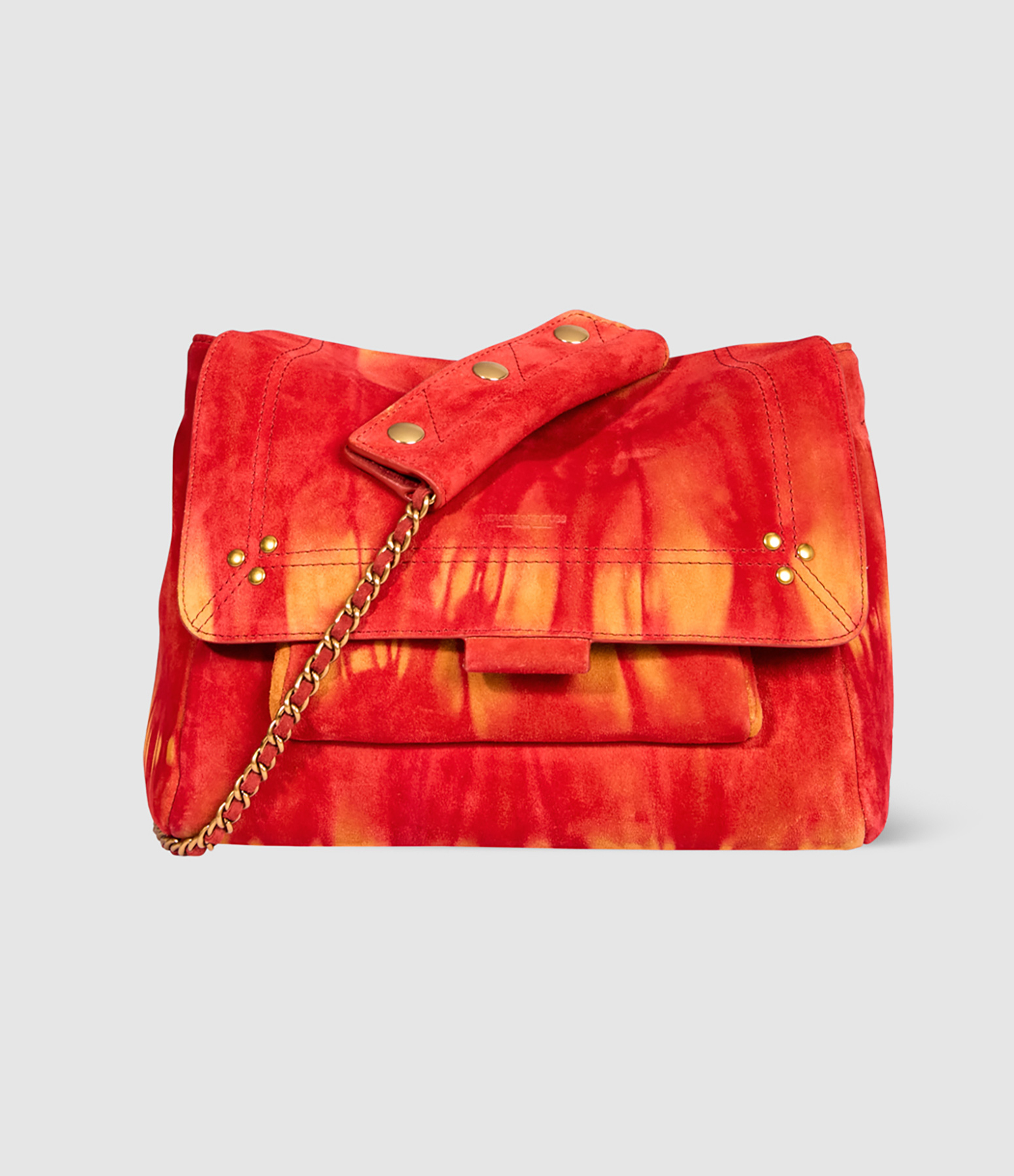 Sac Lulu M Cuir Suédé Tie dye Orange