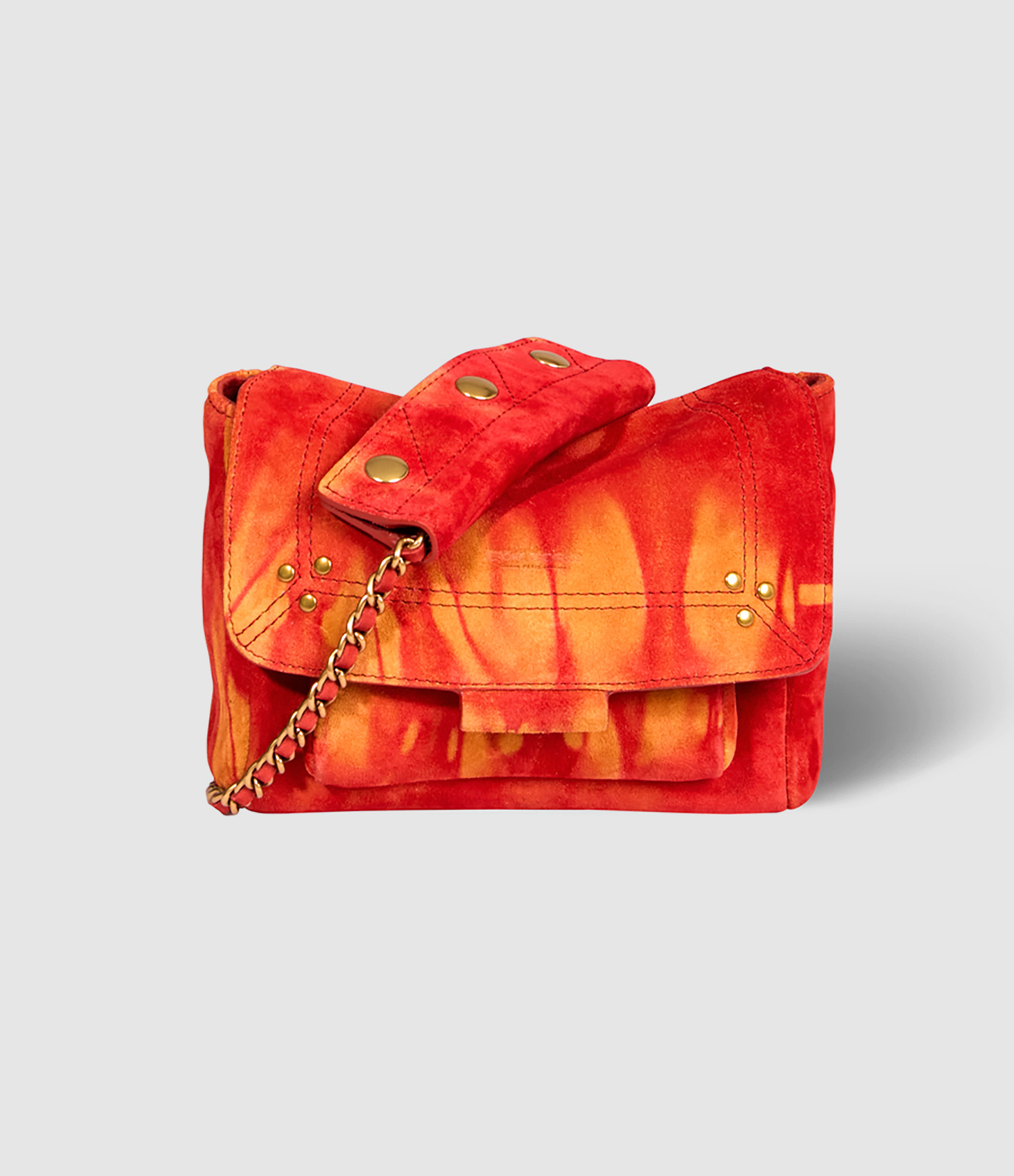Sac Lulu S Cuir Suédé Tie dye Orange