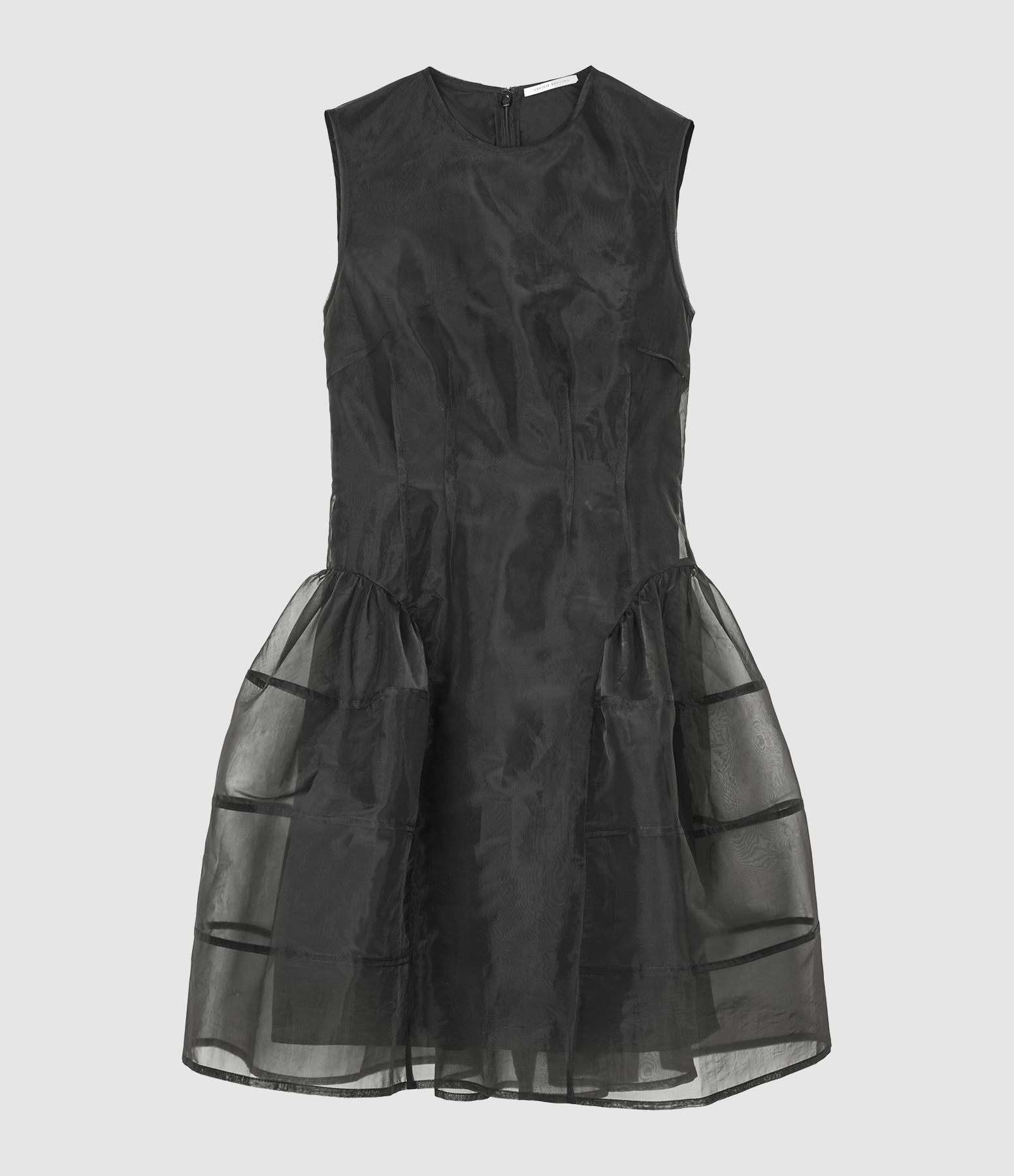 Robe With Puff Sleeve And Drawstring Waist Black