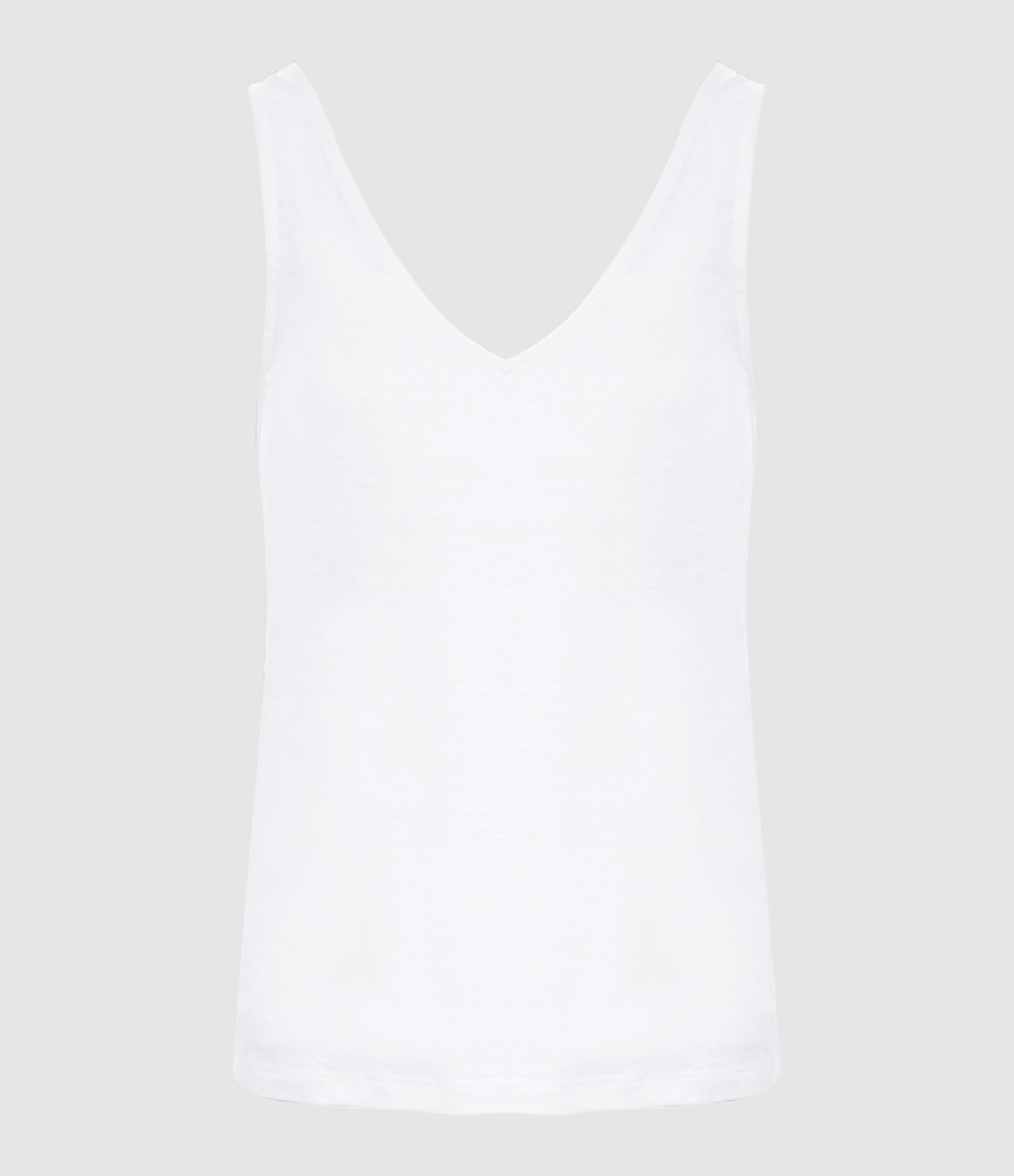 Débardeur Dos Décolleté Lin Blanc
