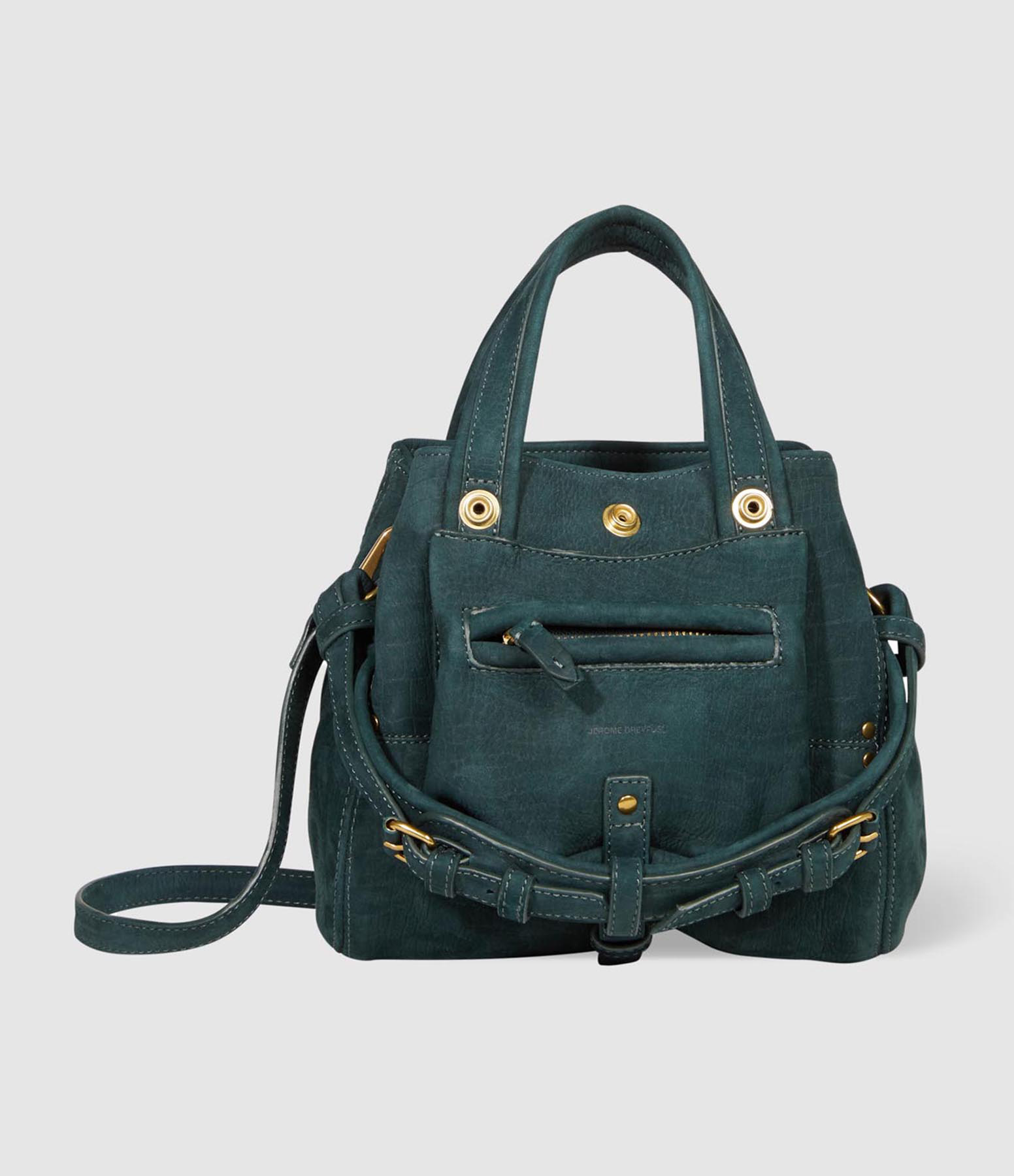JEROME DREYFUSS Sac A Main Billy Nano Cuir Imprime Croco Canard