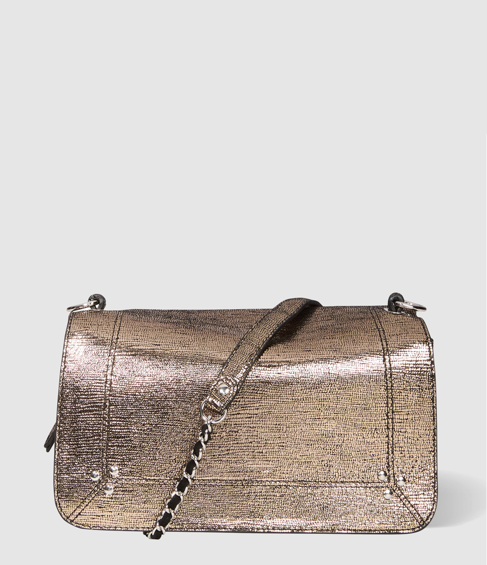 Sac Bobi Cuir Lamé Champagne