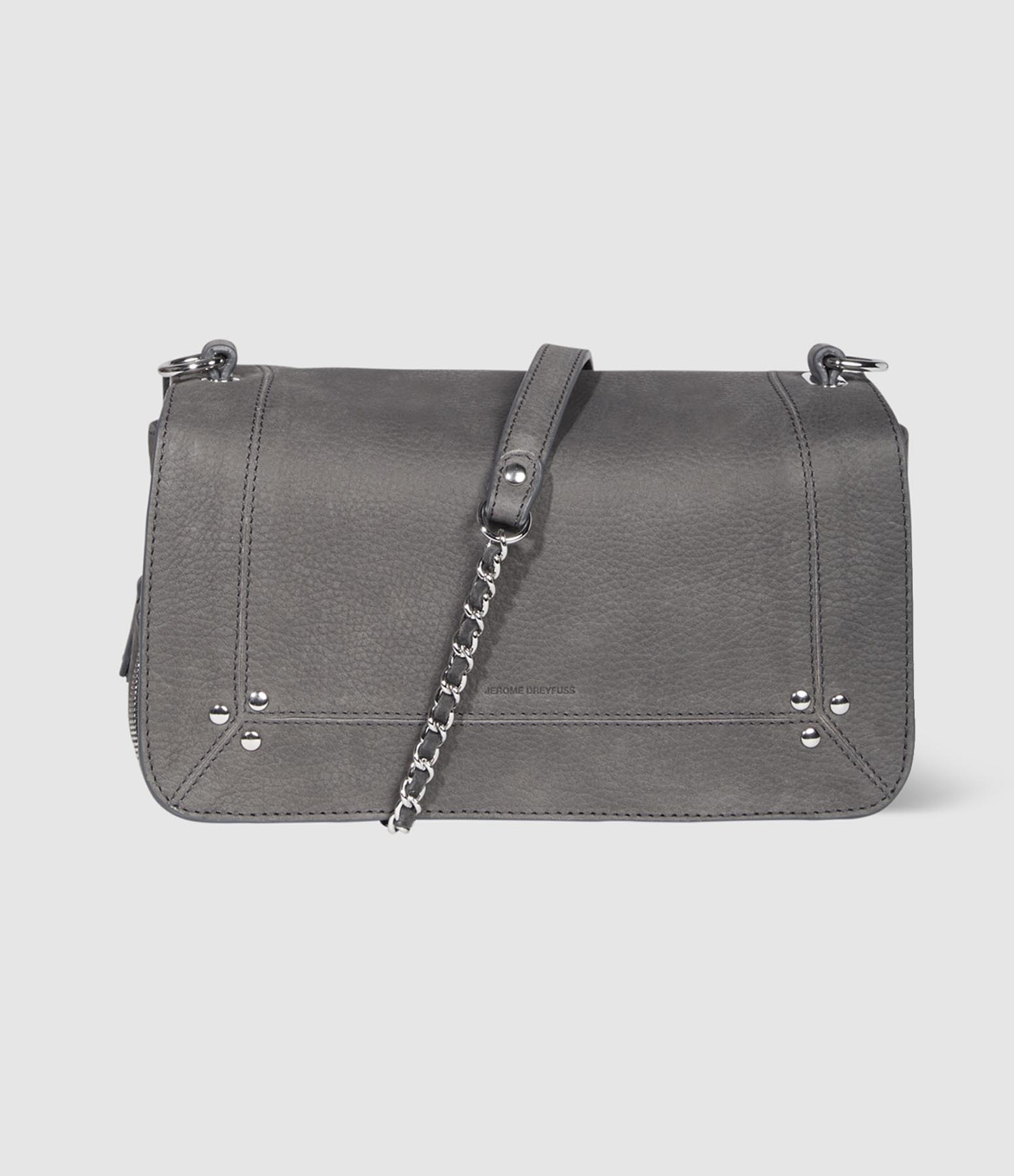 Sac Bobi Cuir Suédé Grainé Anthracite
