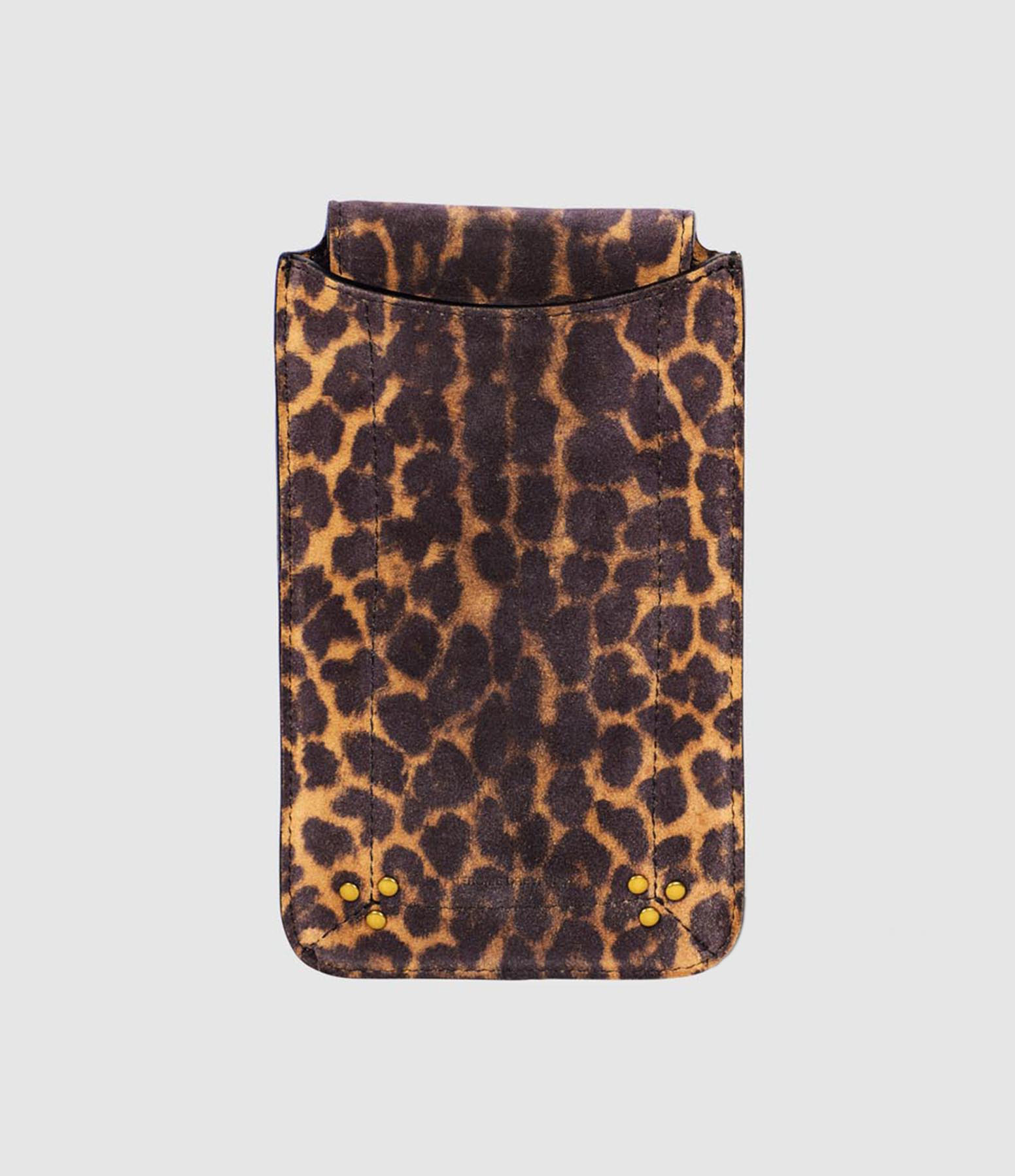 Porte-téléphone Cuir Léo Chamois